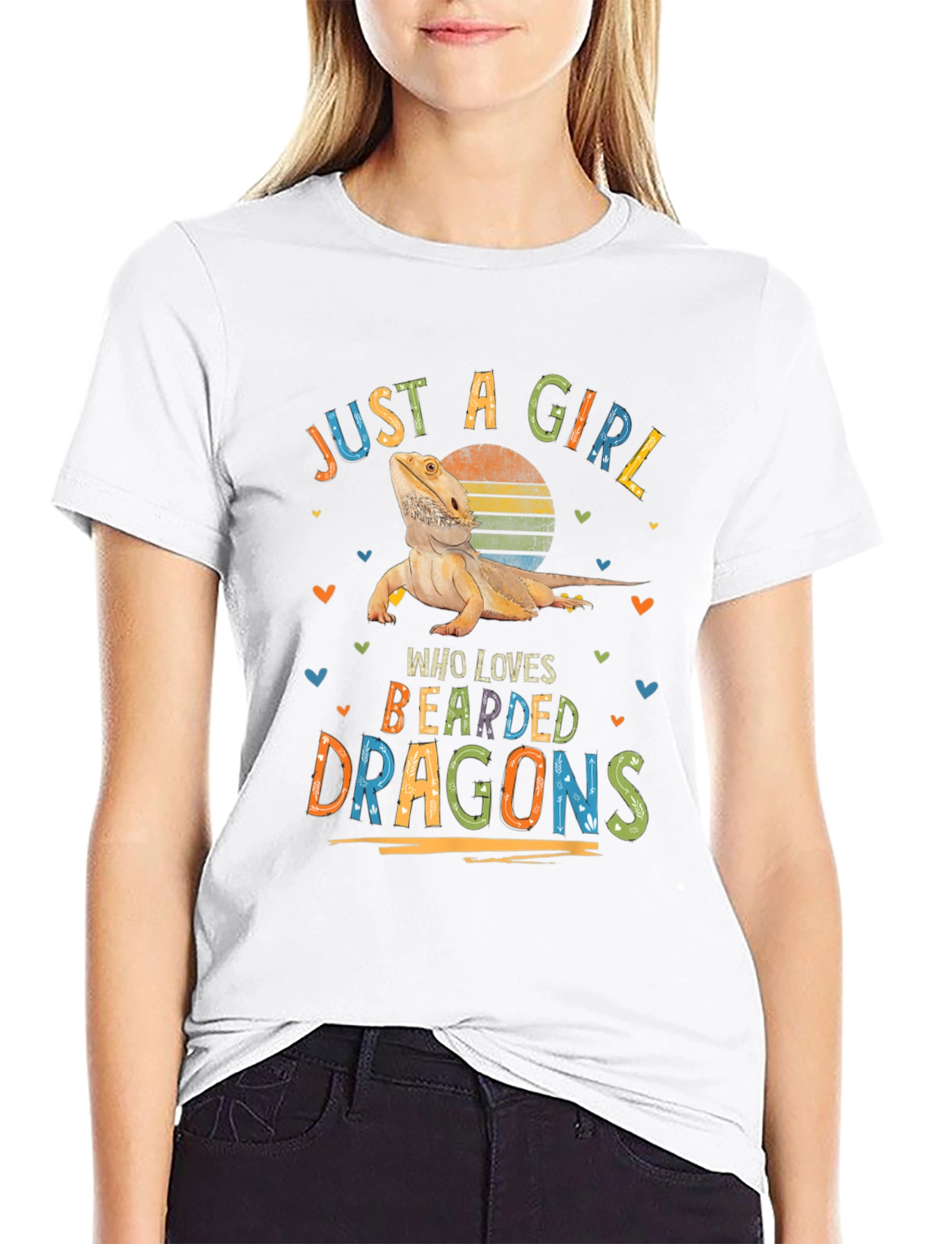 Bearded Dragon Lover T-Shirt Just a Girl Tee