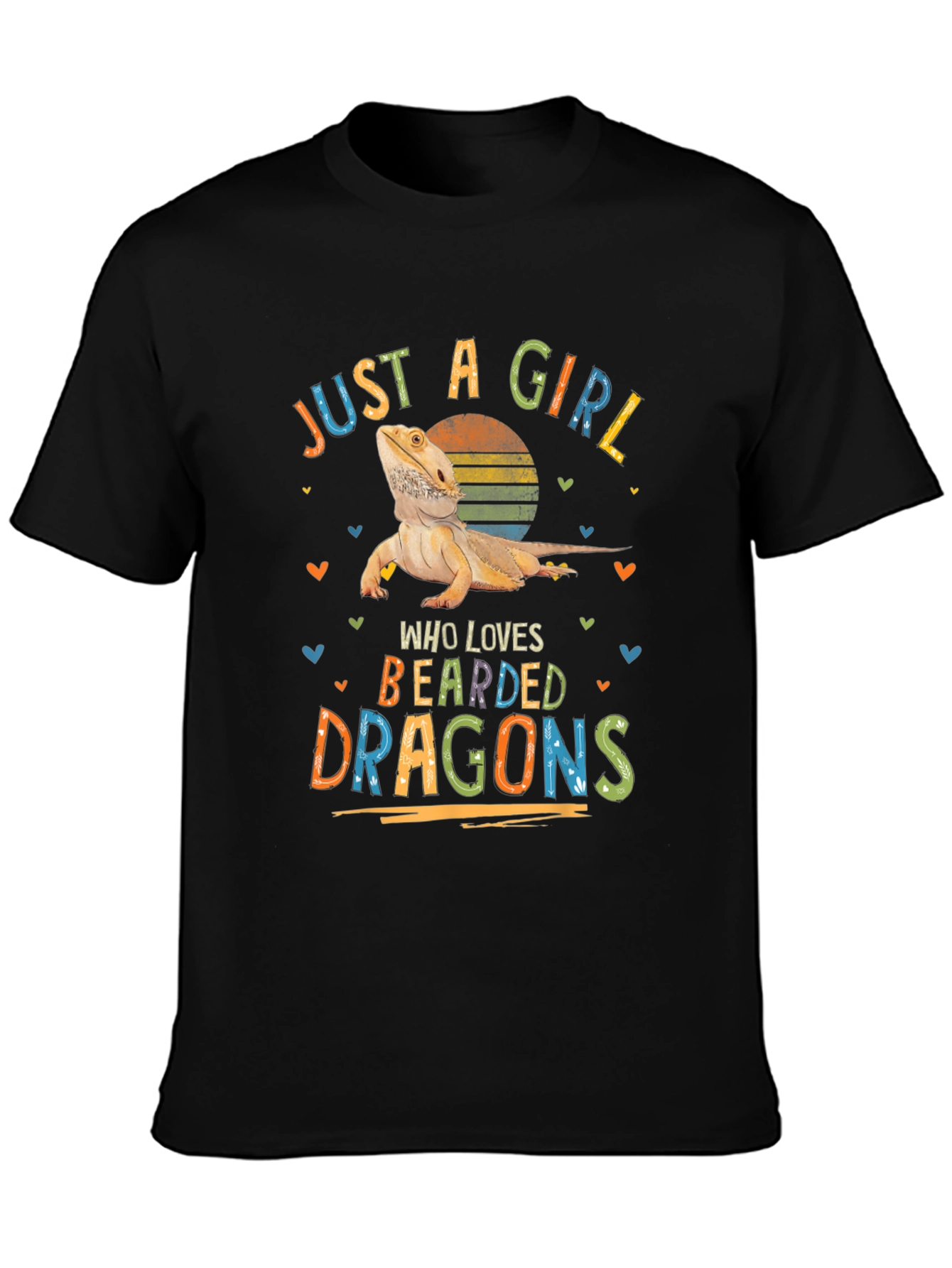 Bearded Dragon Lover T-Shirt Just a Girl Tee