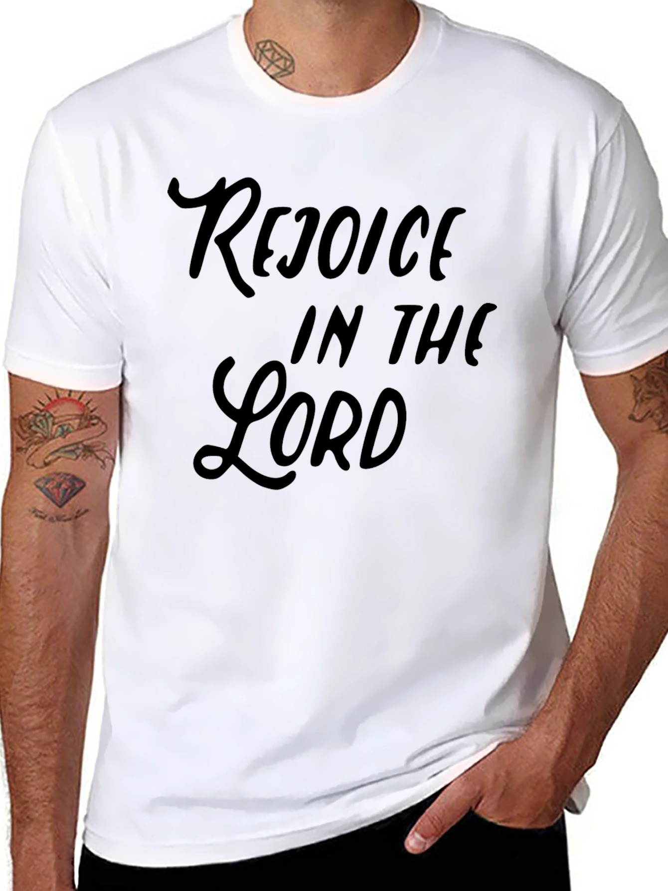 Rejoice in the Lord Graphic Tee - Black