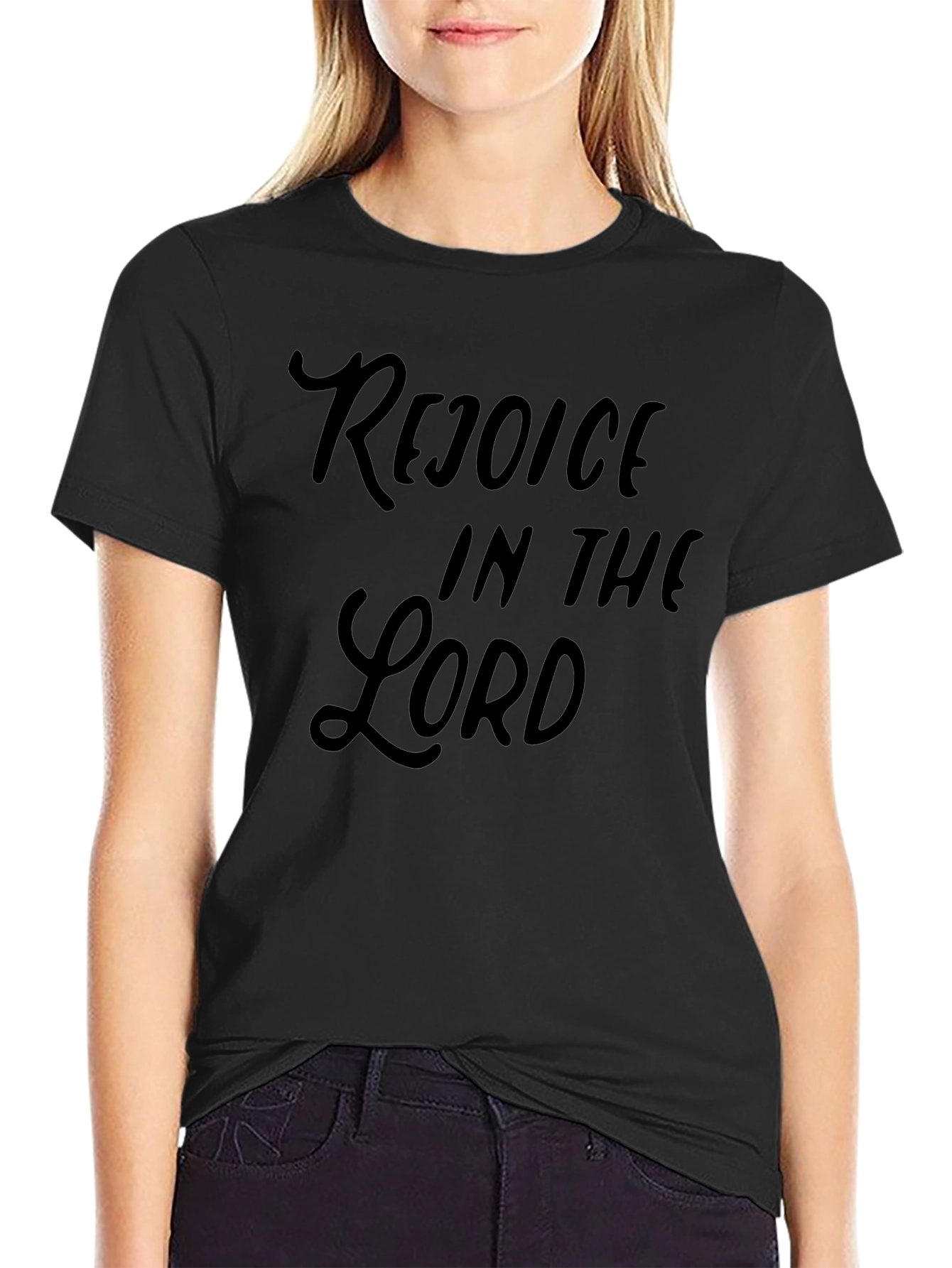 Rejoice in the Lord Graphic Tee - Black