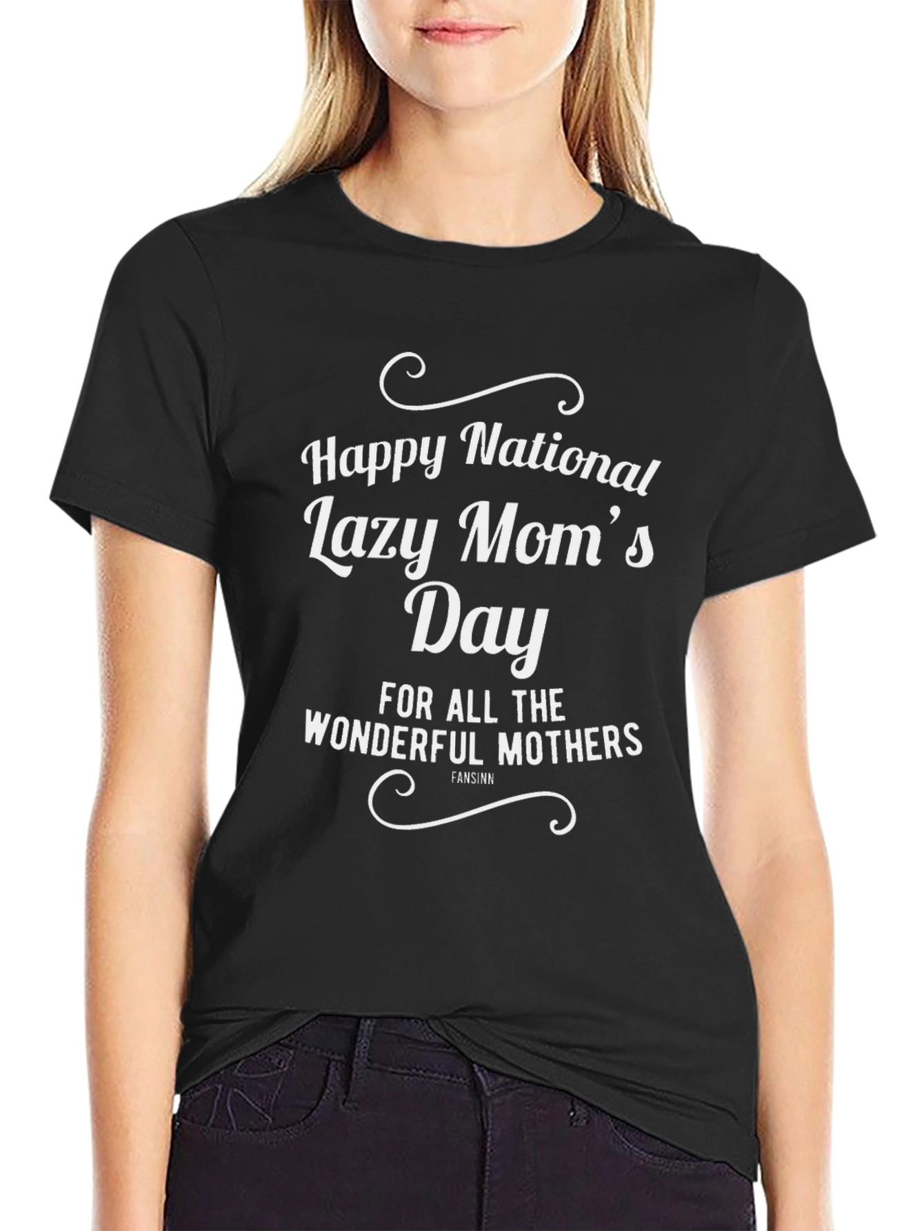 National Lazy Moms Day Graphic T-Shirt