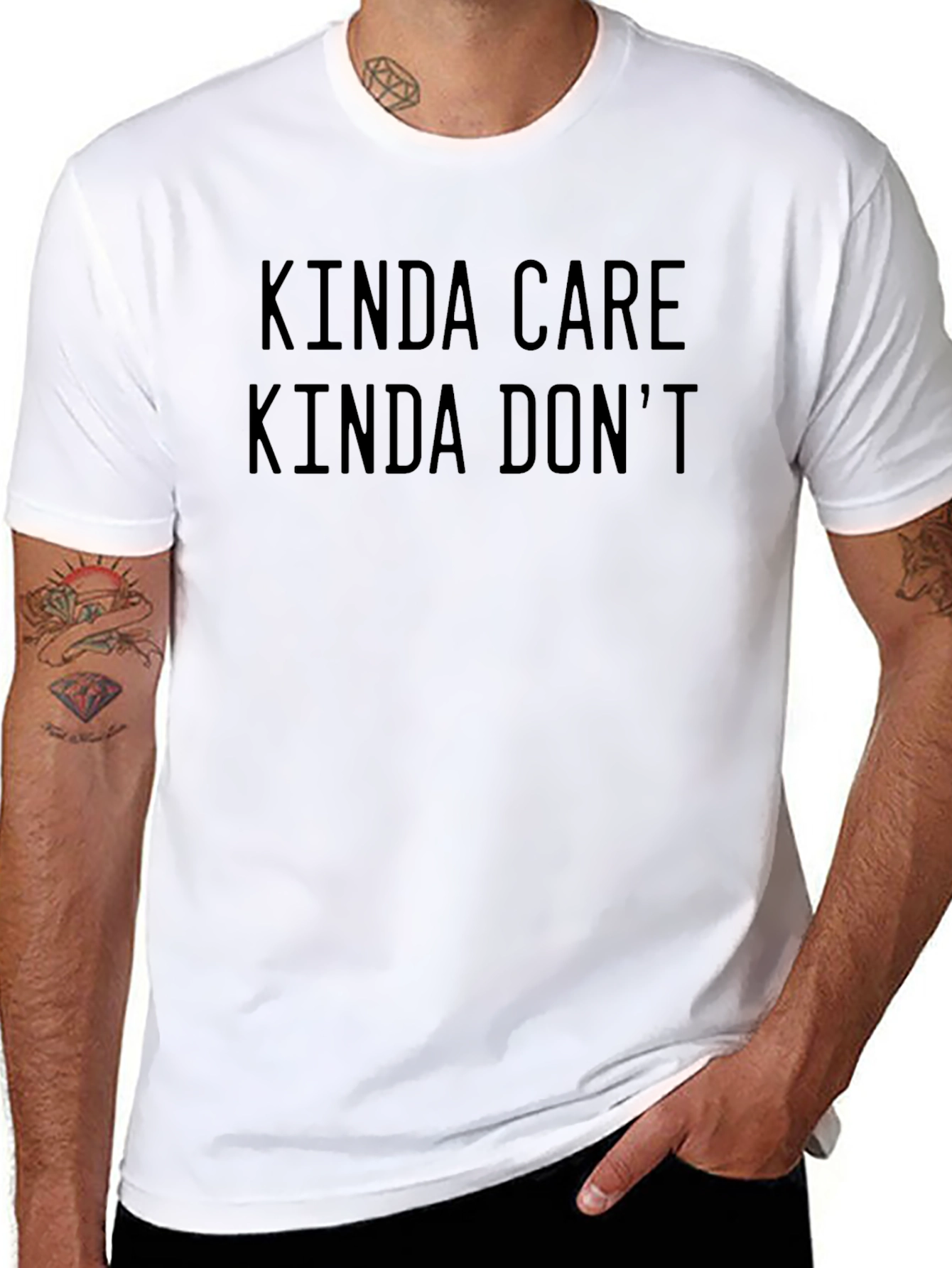 Kinda Care Kinda Dont Black Graphic Tee