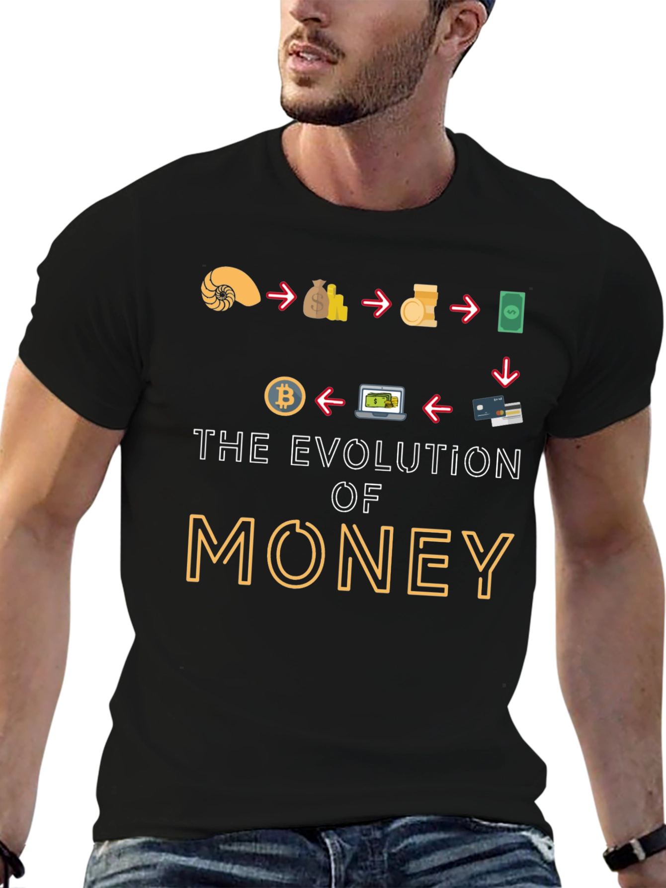 Evolution of Money Graphic T-Shirt