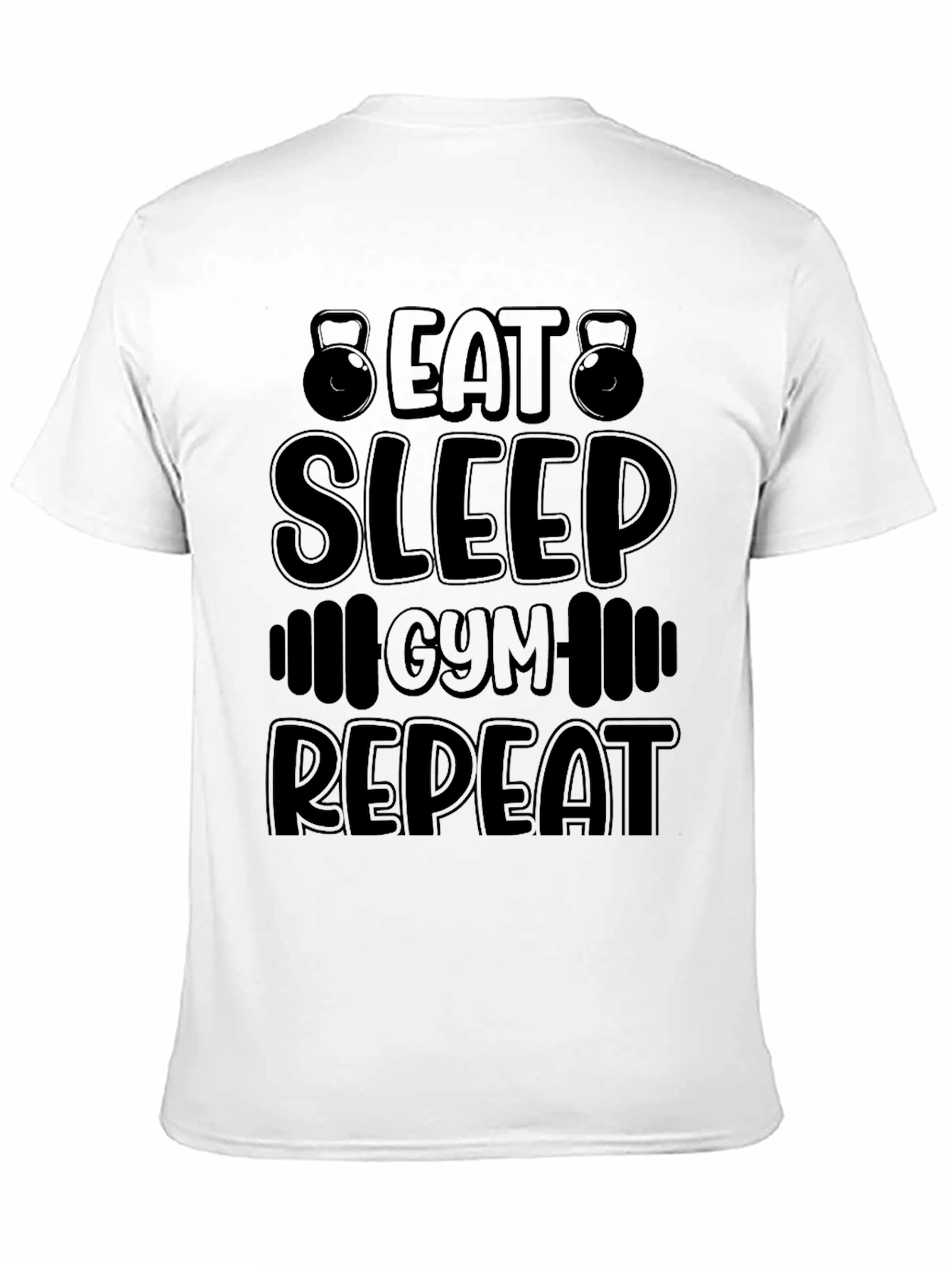 Eat Sleep Gym Repeat Black T-Shirt