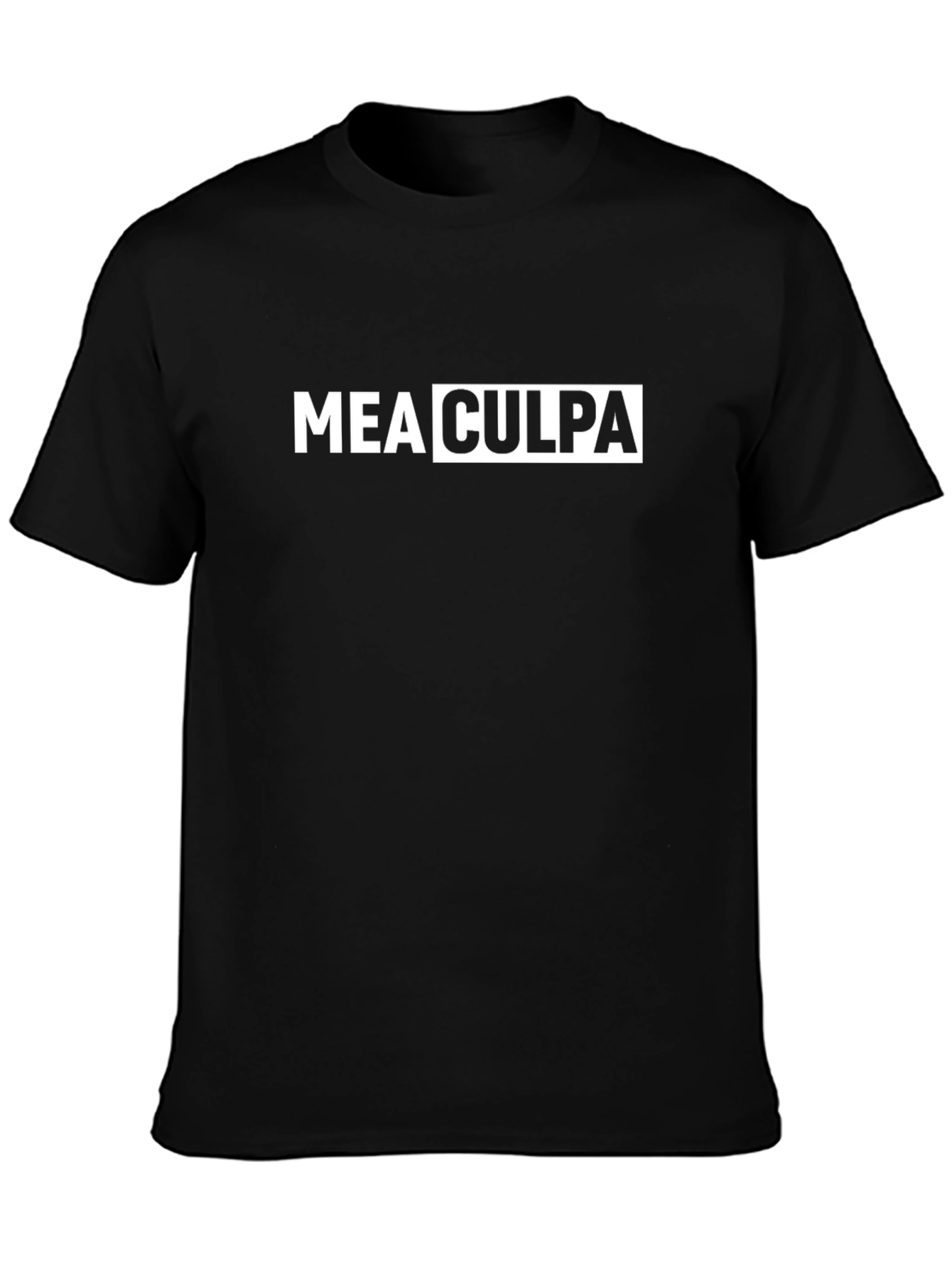 Mea Culpa Graphic Black Tee - Express Yourself