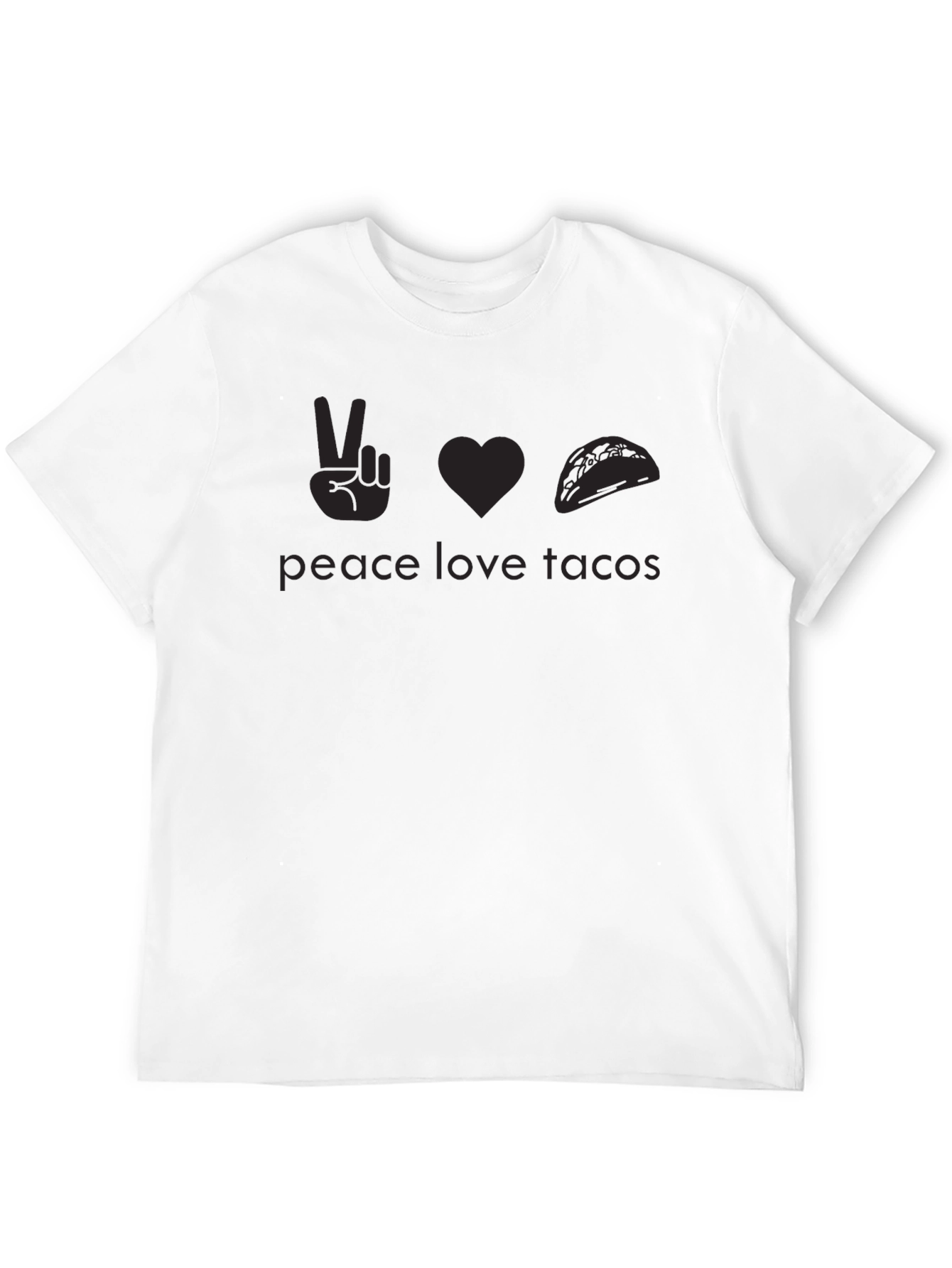 Peace Love Tacos Graphic T-Shirt - Black