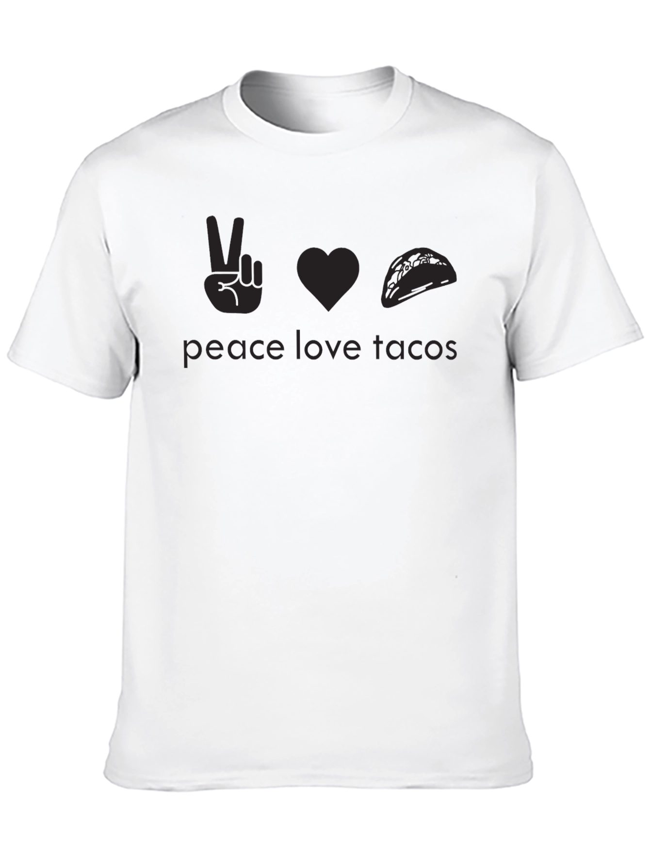 Peace Love Tacos Graphic T-Shirt - Black