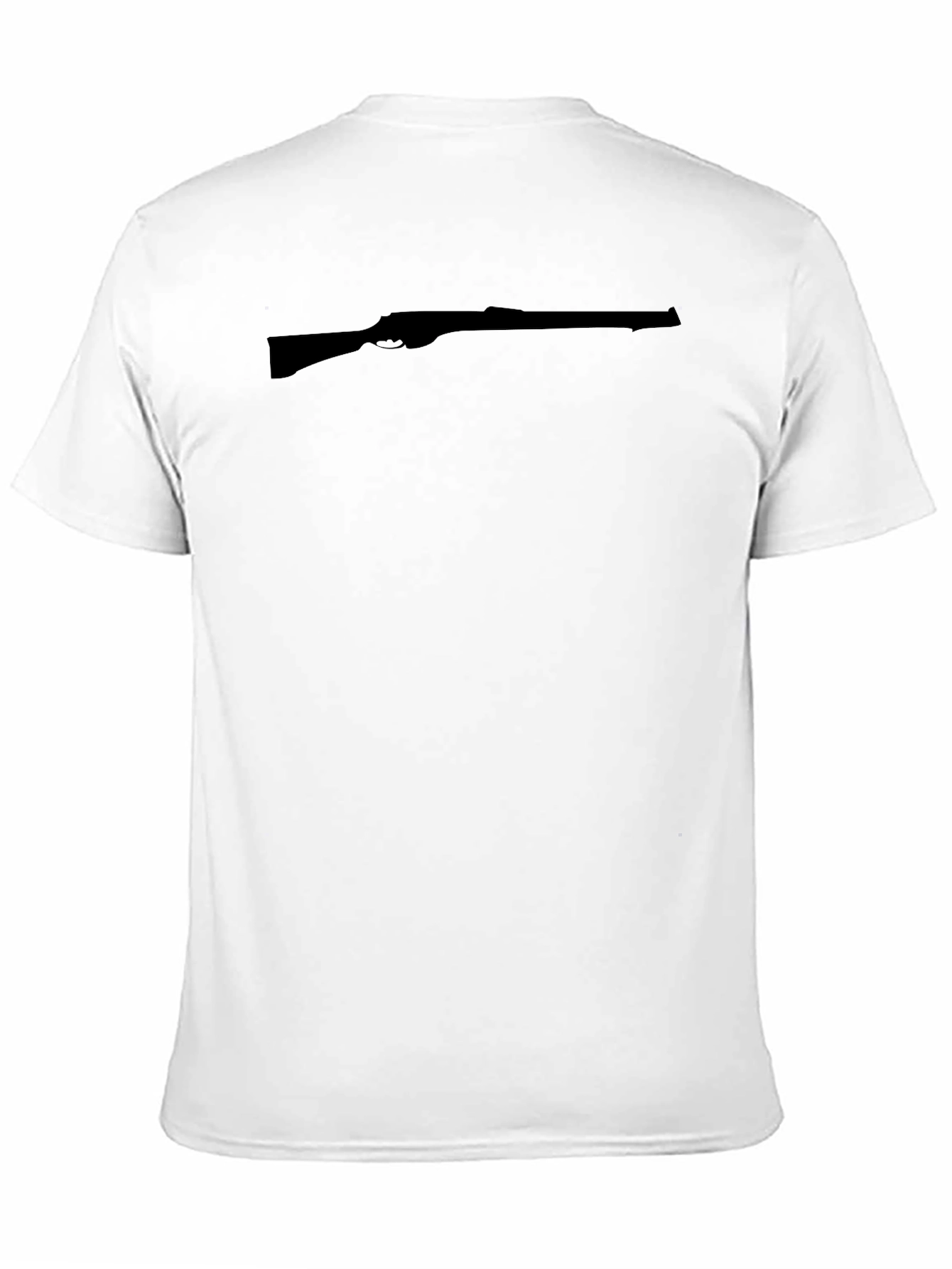 Rifle Graphic Black T-Shirt - Mens Casual Tee