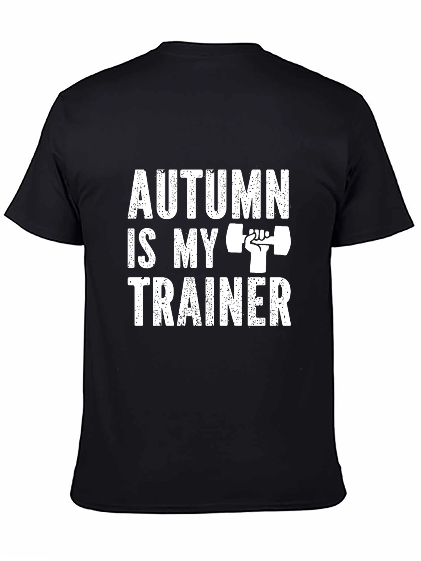 Autumn is My Trainer Black Graphic T-Shirt
