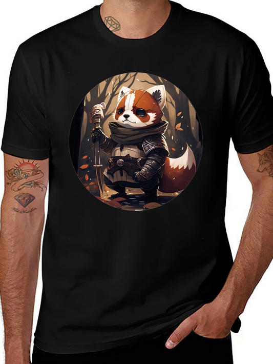 Red Panda Warrior T-Shirt - Unique Graphic Tee