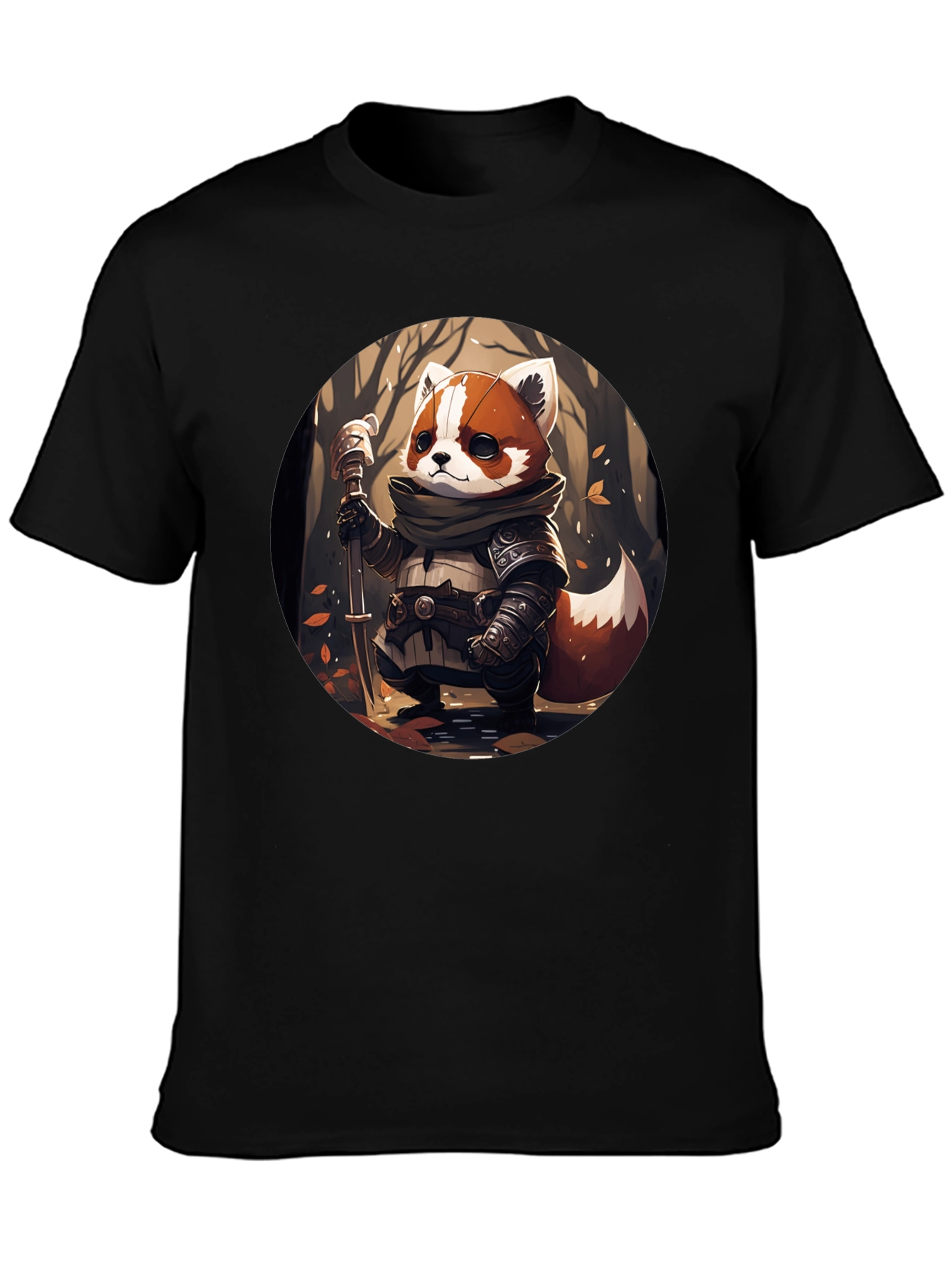 Red Panda Warrior T-Shirt - Unique Graphic Tee