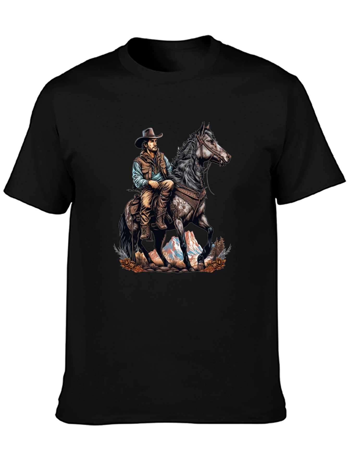 Cowboy on Horseback Graphic Tee
