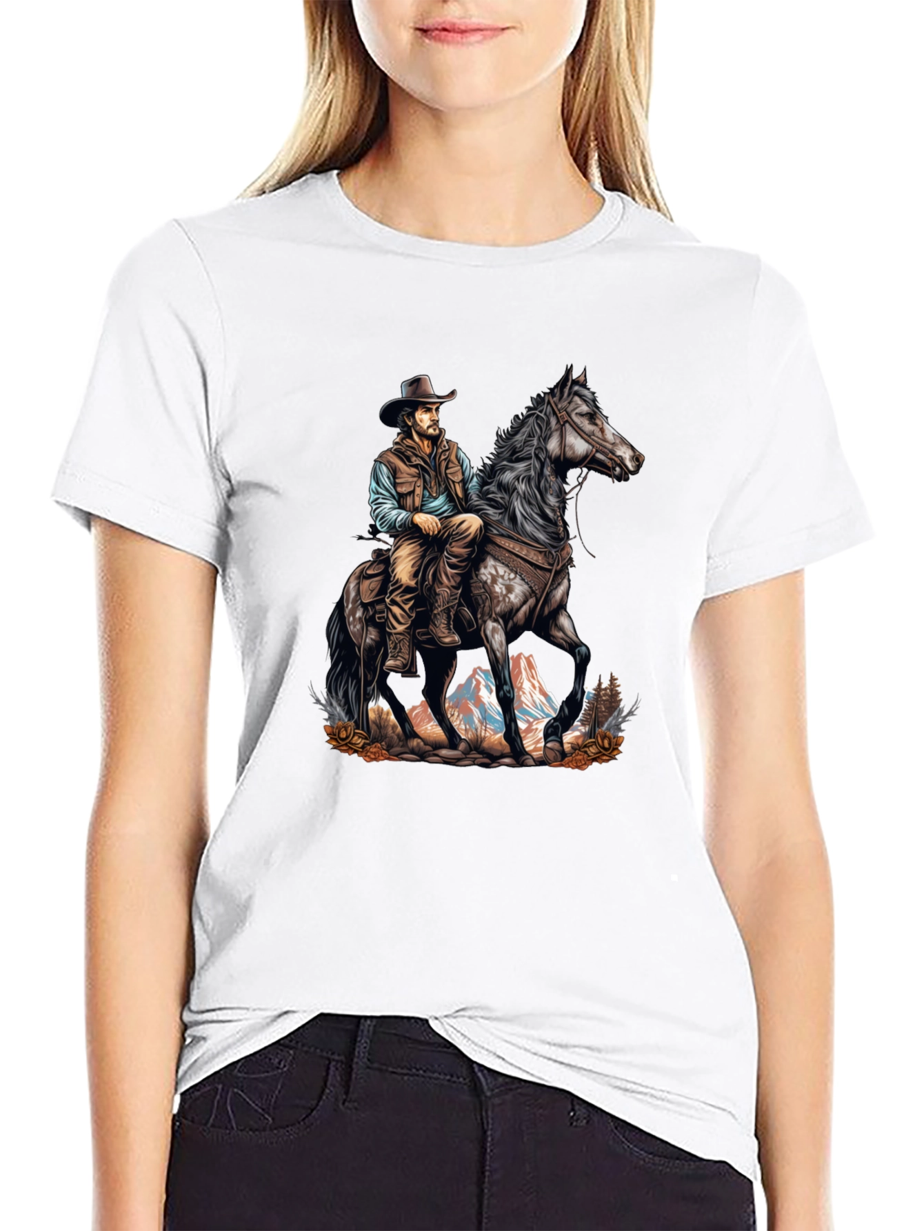 Cowboy on Horseback Graphic Tee
