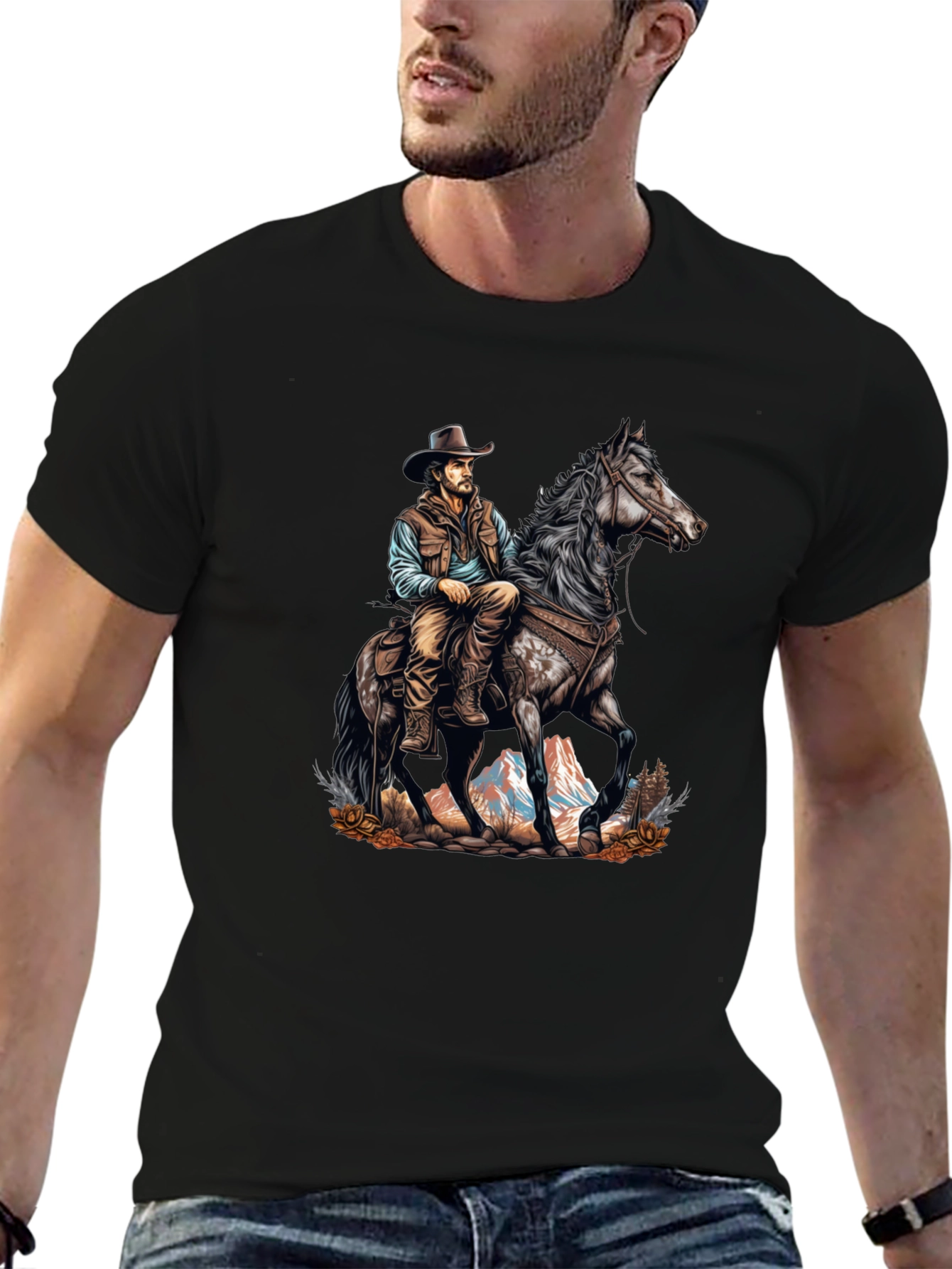 Cowboy on Horseback Graphic Tee