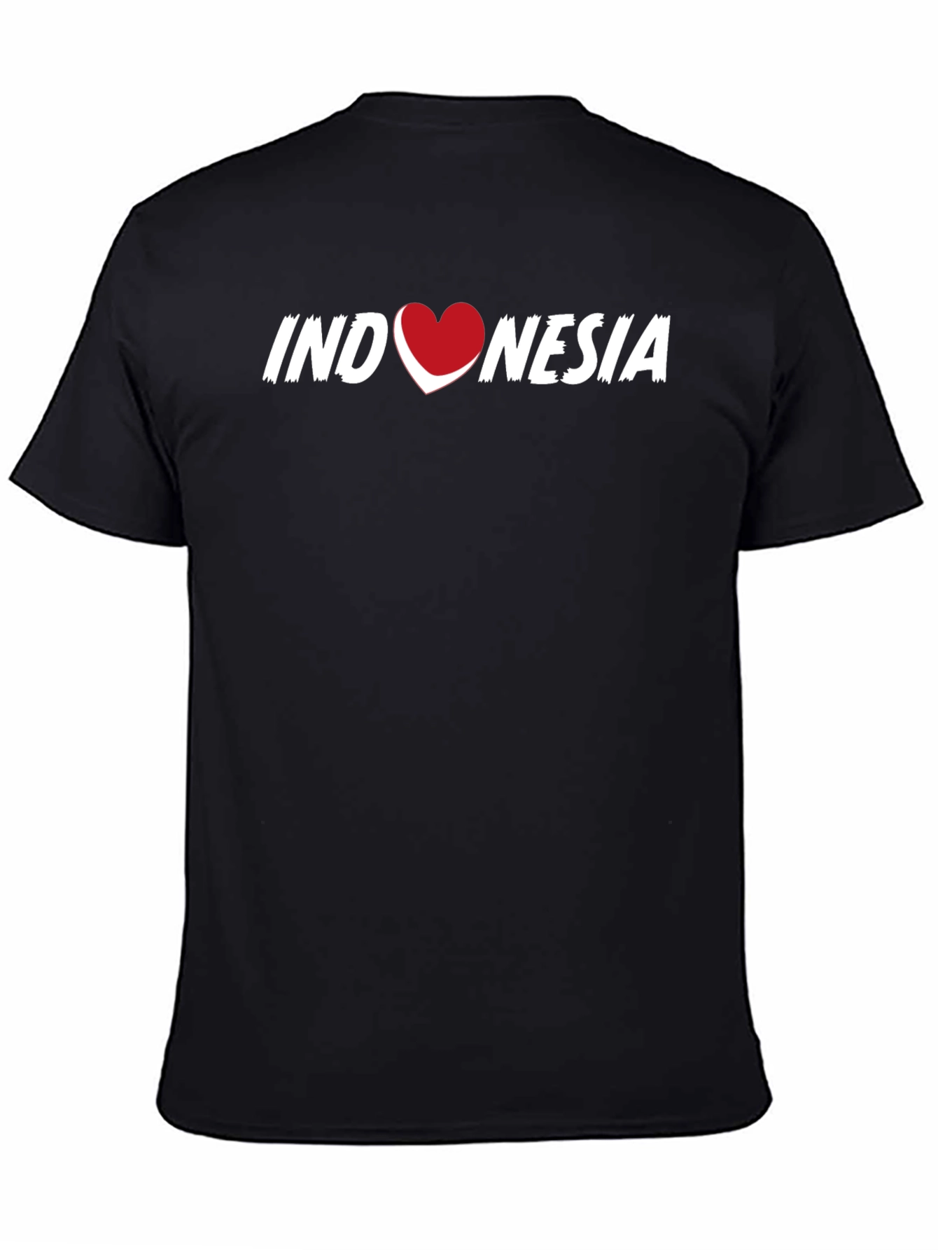 Indonesia Heart Graphic T-Shirt - Black
