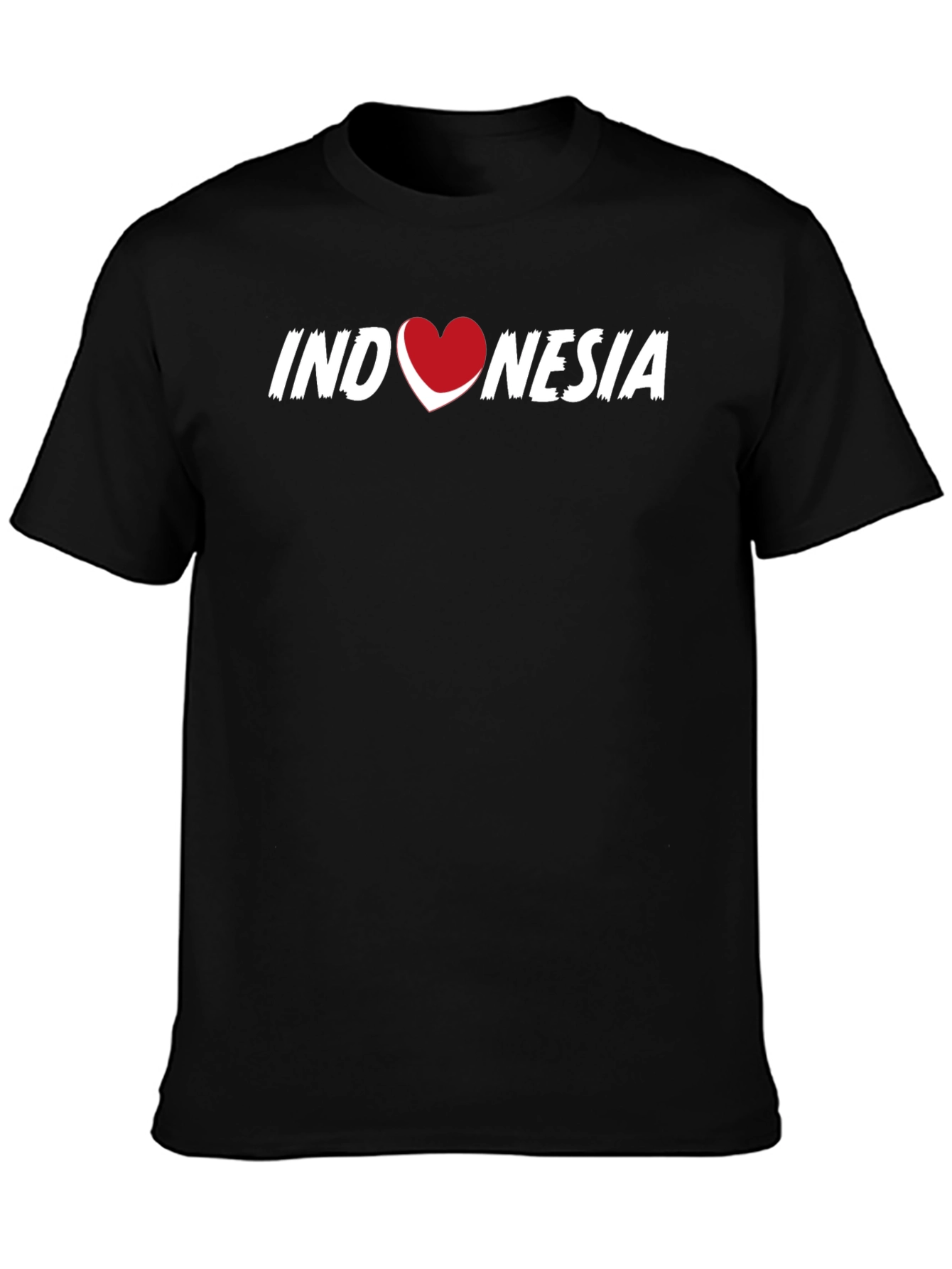 Indonesia Heart Graphic T-Shirt - Black