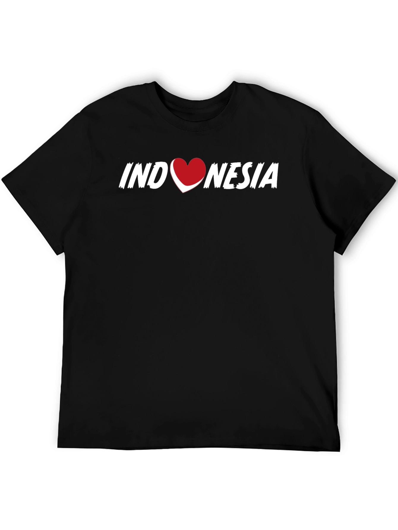 Indonesia Heart Graphic T-Shirt - Black