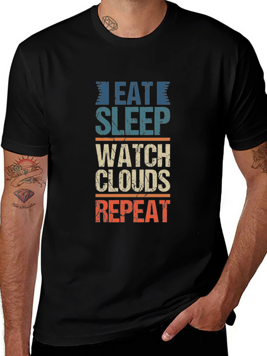 Eat Sleep Watch Clouds Repeat T-Shirt