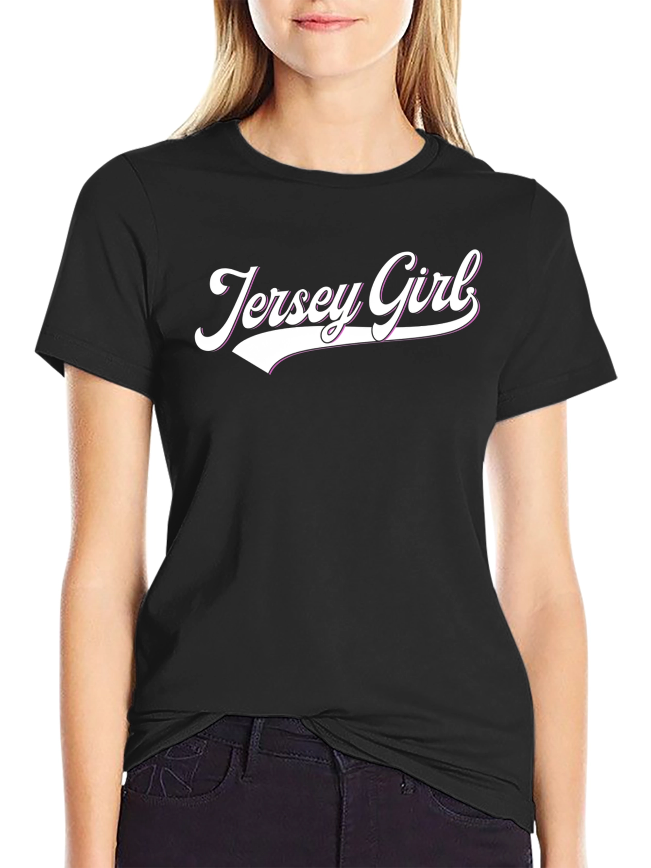 Jersey Girl Graphic T-Shirt - Cool Casual Tee
