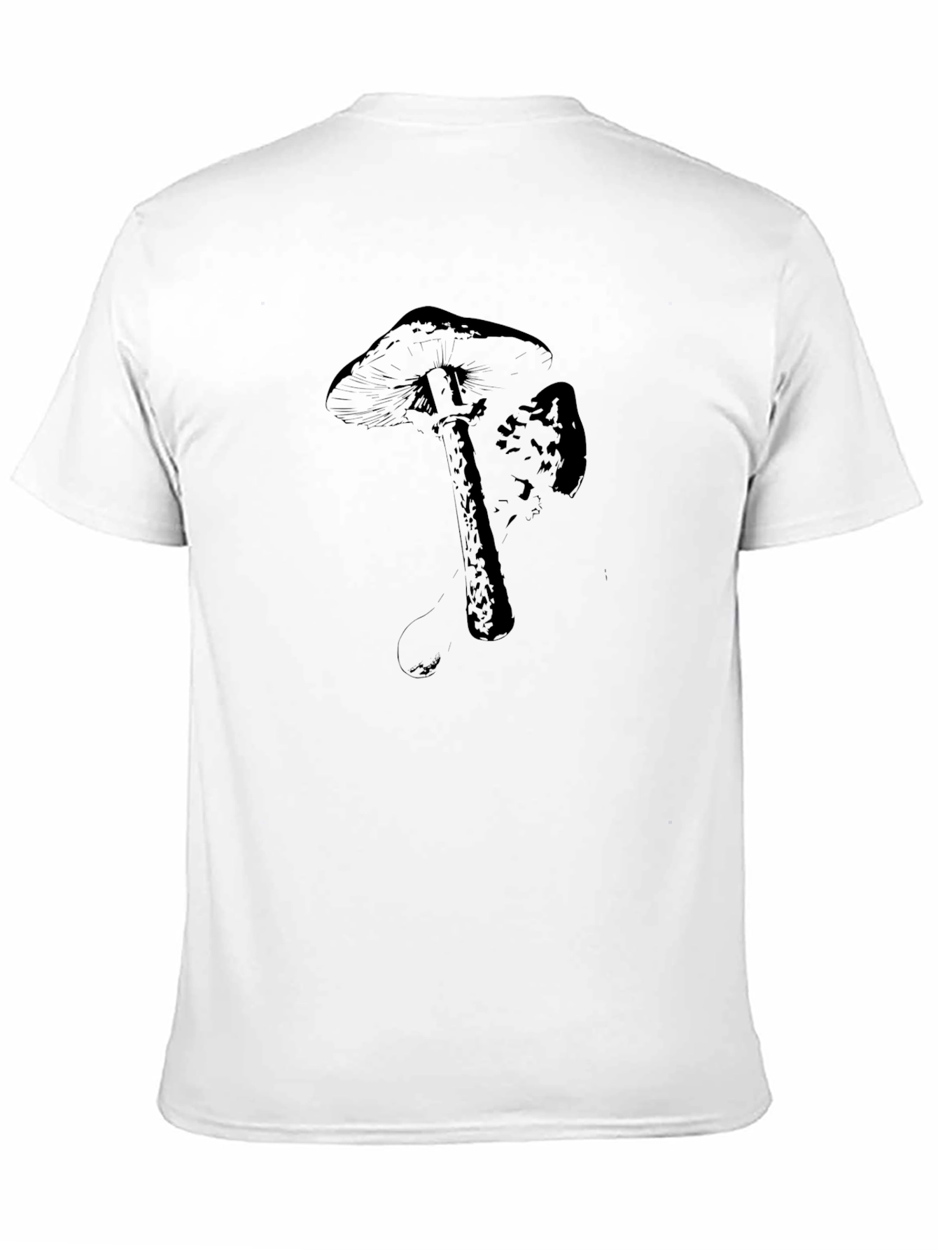 Black Mushroom Graphic Tee - Unisex Casual T-Shirt