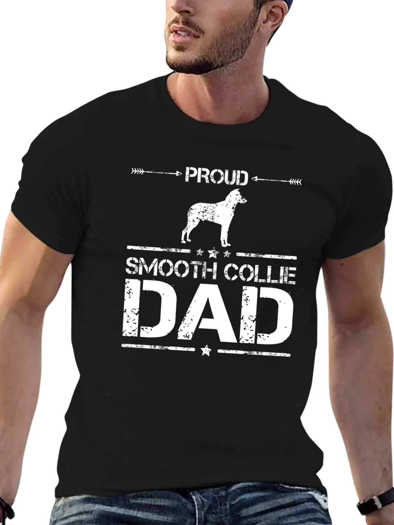 Proud Smooth Collie Dad T-Shirt