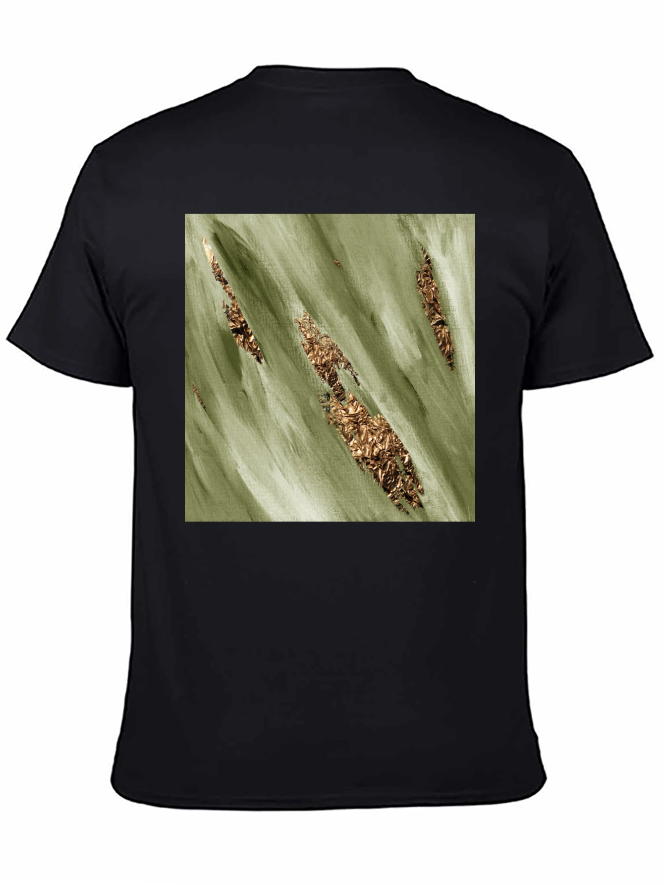 Olive & Gold Abstract T-Shirt