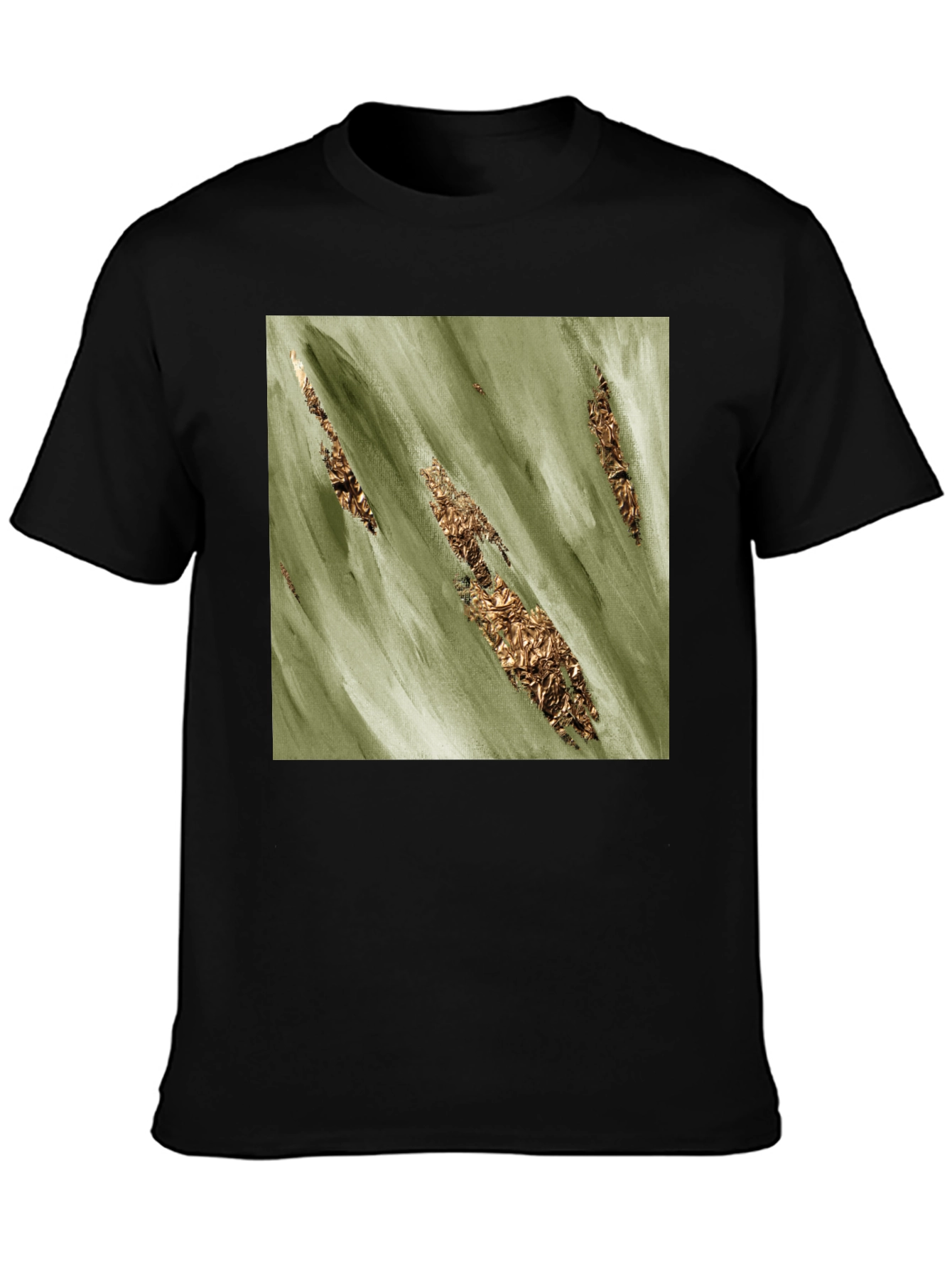 Olive & Gold Abstract T-Shirt