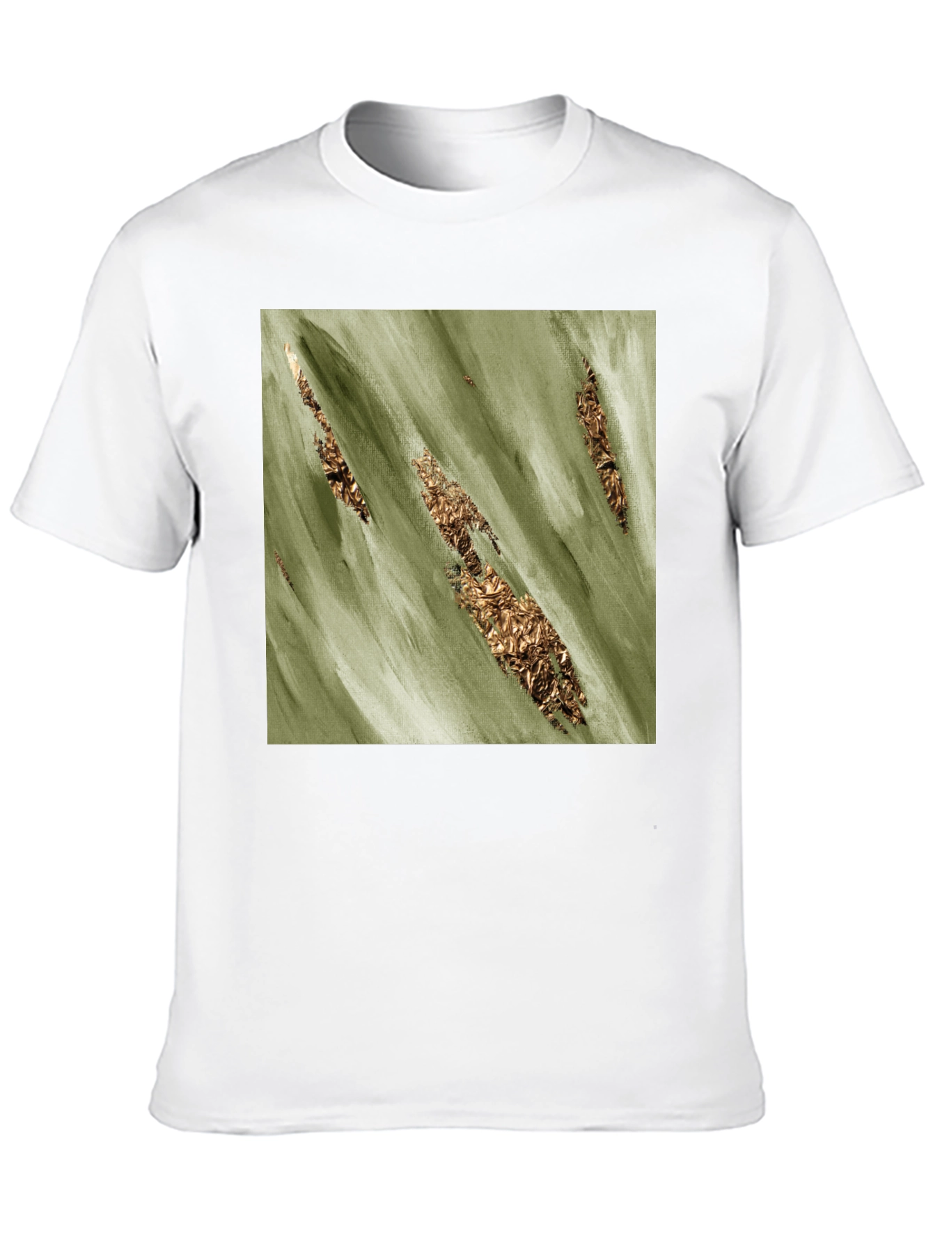 Olive & Gold Abstract T-Shirt