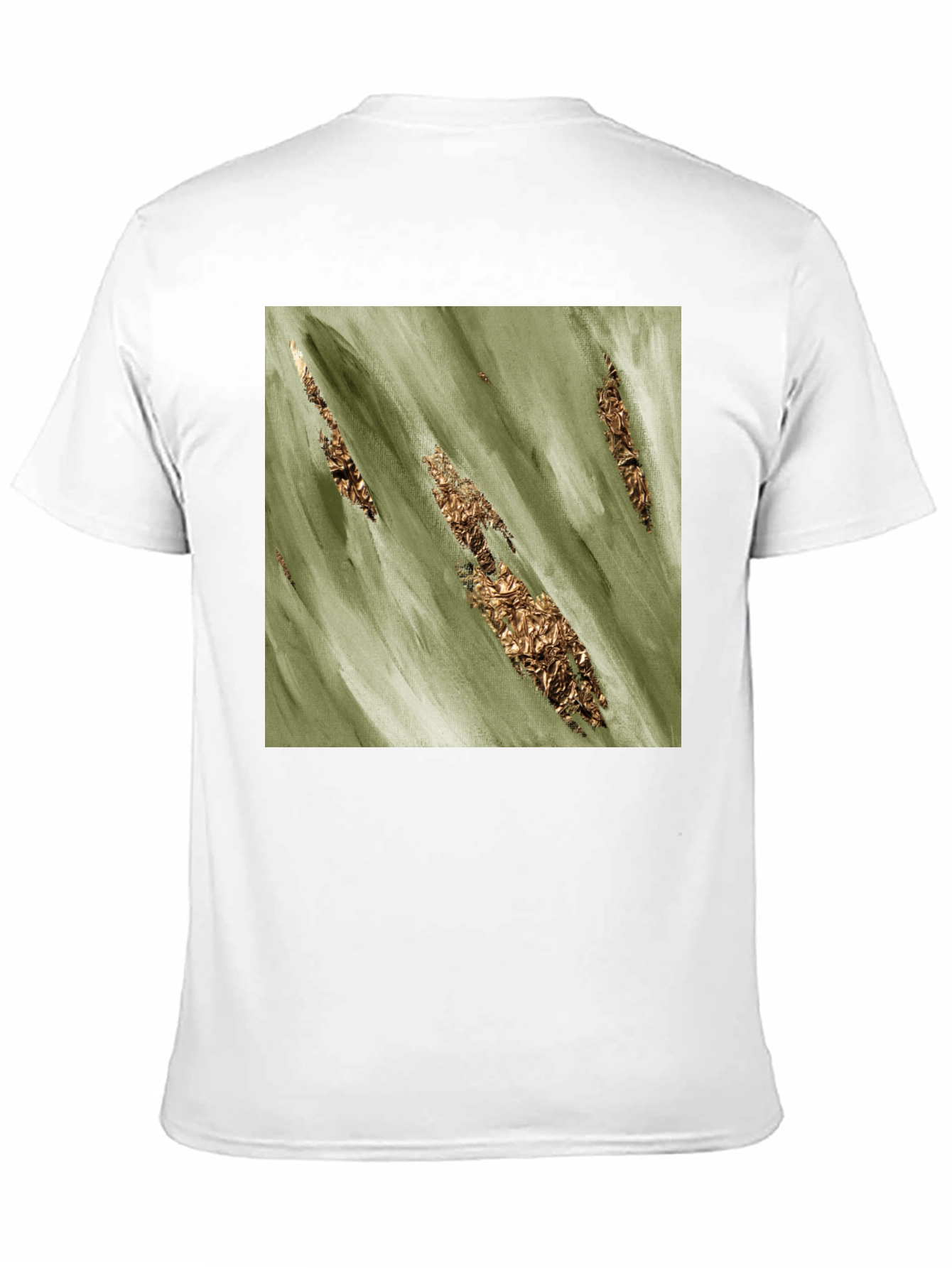 Olive & Gold Abstract T-Shirt