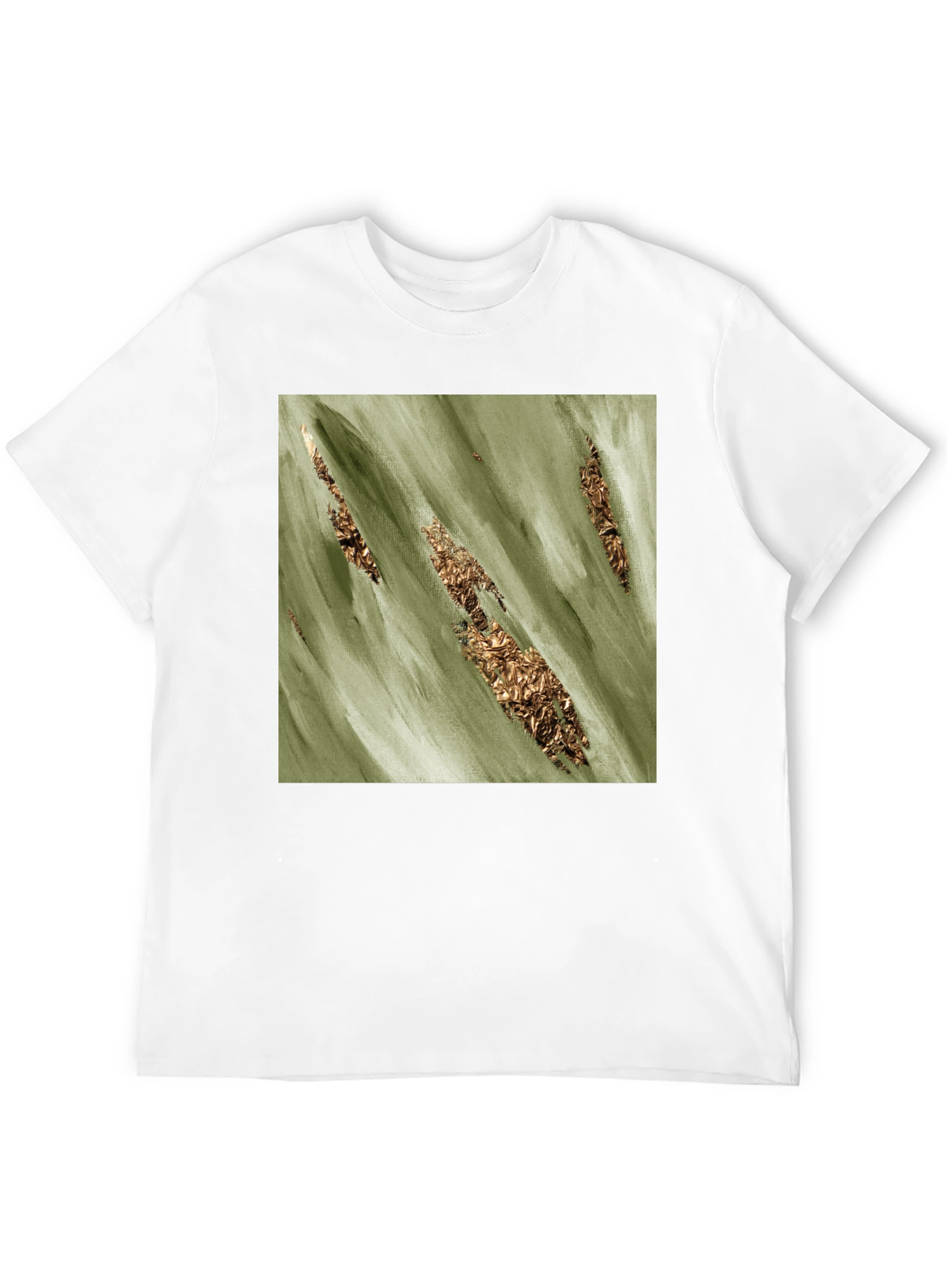 Olive & Gold Abstract T-Shirt