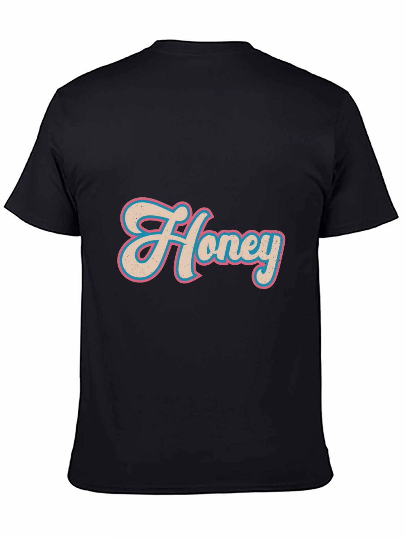 Honey Graphic T-Shirt - Casual Black Tee