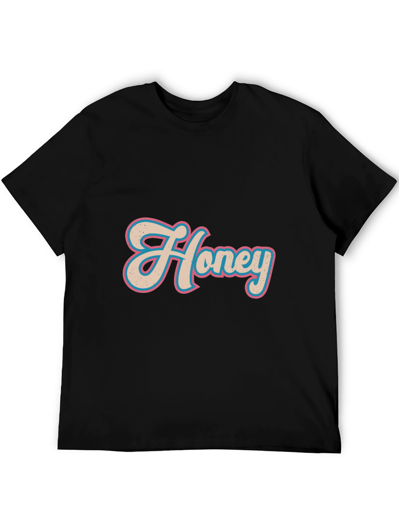 Honey Graphic T-Shirt - Casual Black Tee
