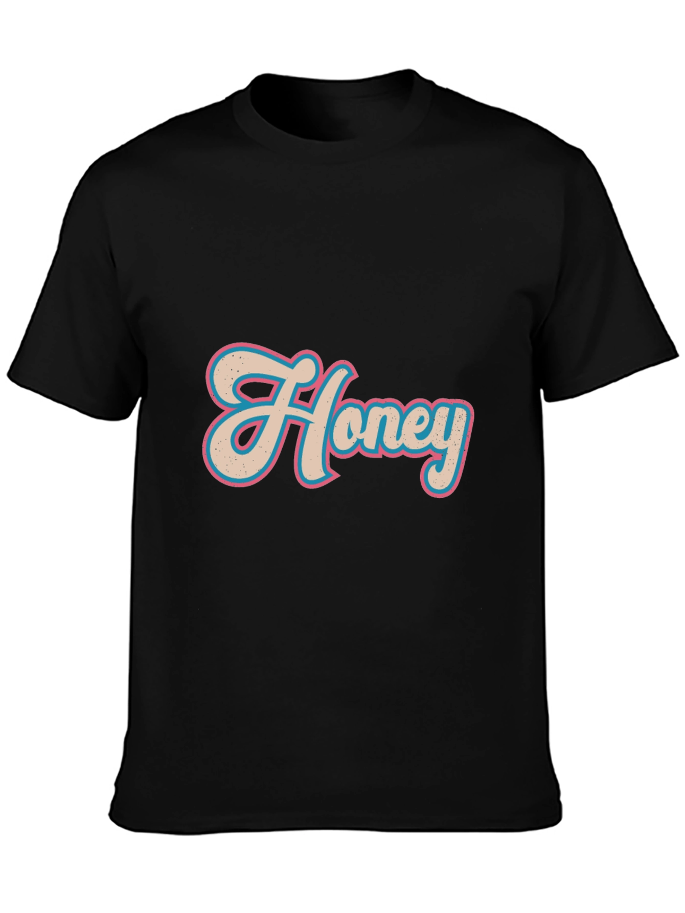Honey Graphic T-Shirt - Casual Black Tee