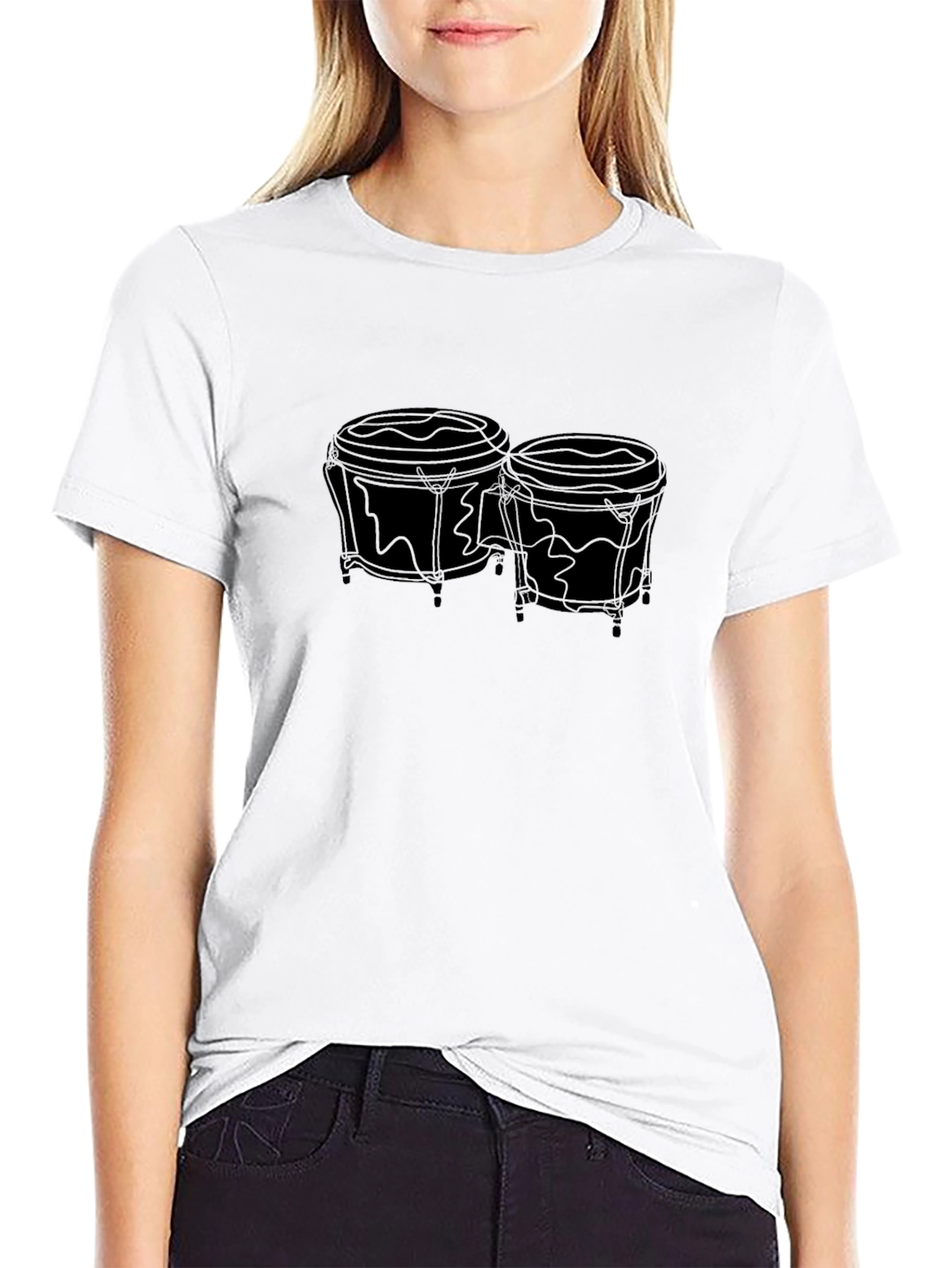 Bongo Drum Graphic T-Shirt - Musical Instrument Tee