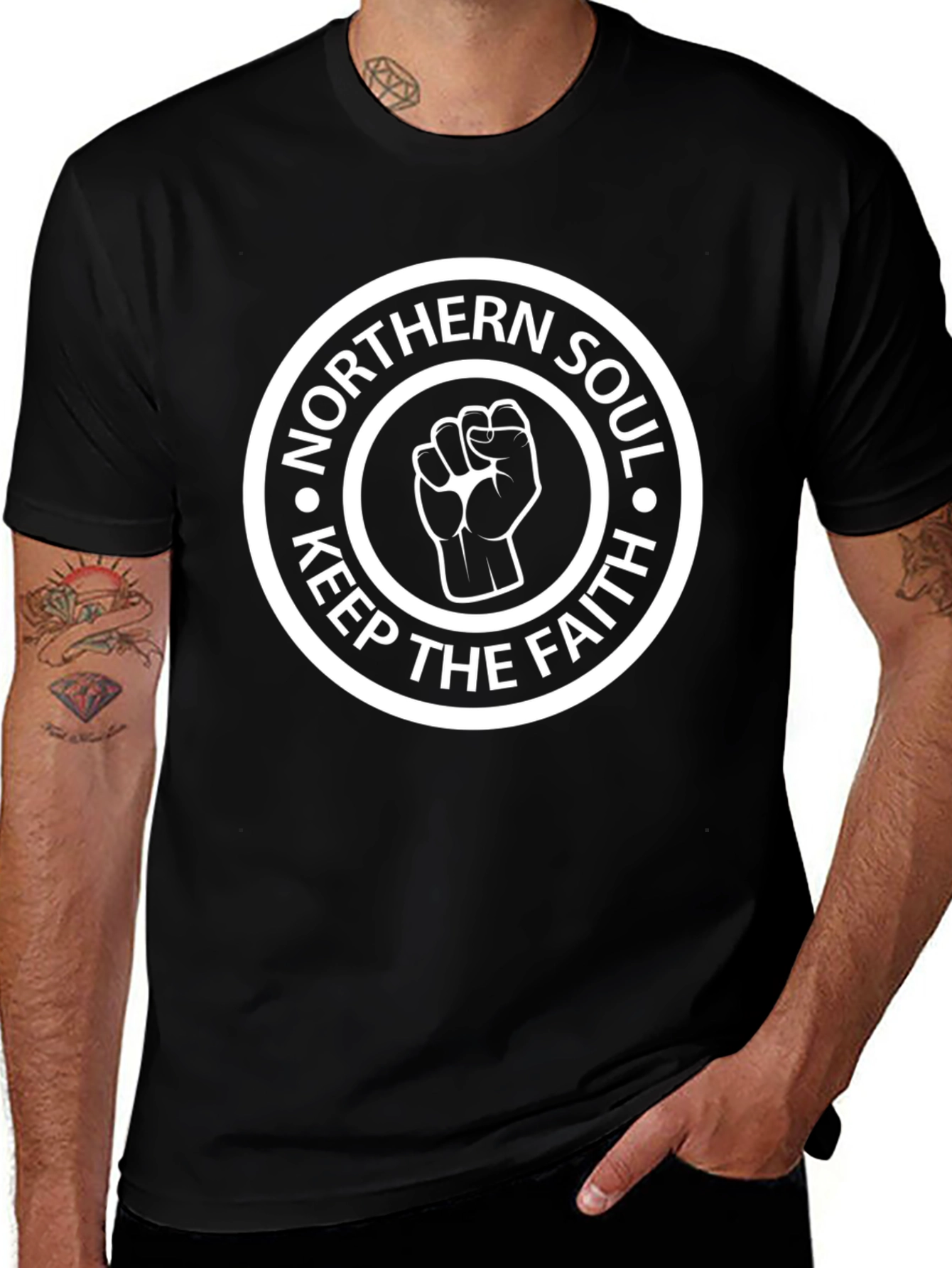Northern Soul Keep The Faith Black T-Shirt