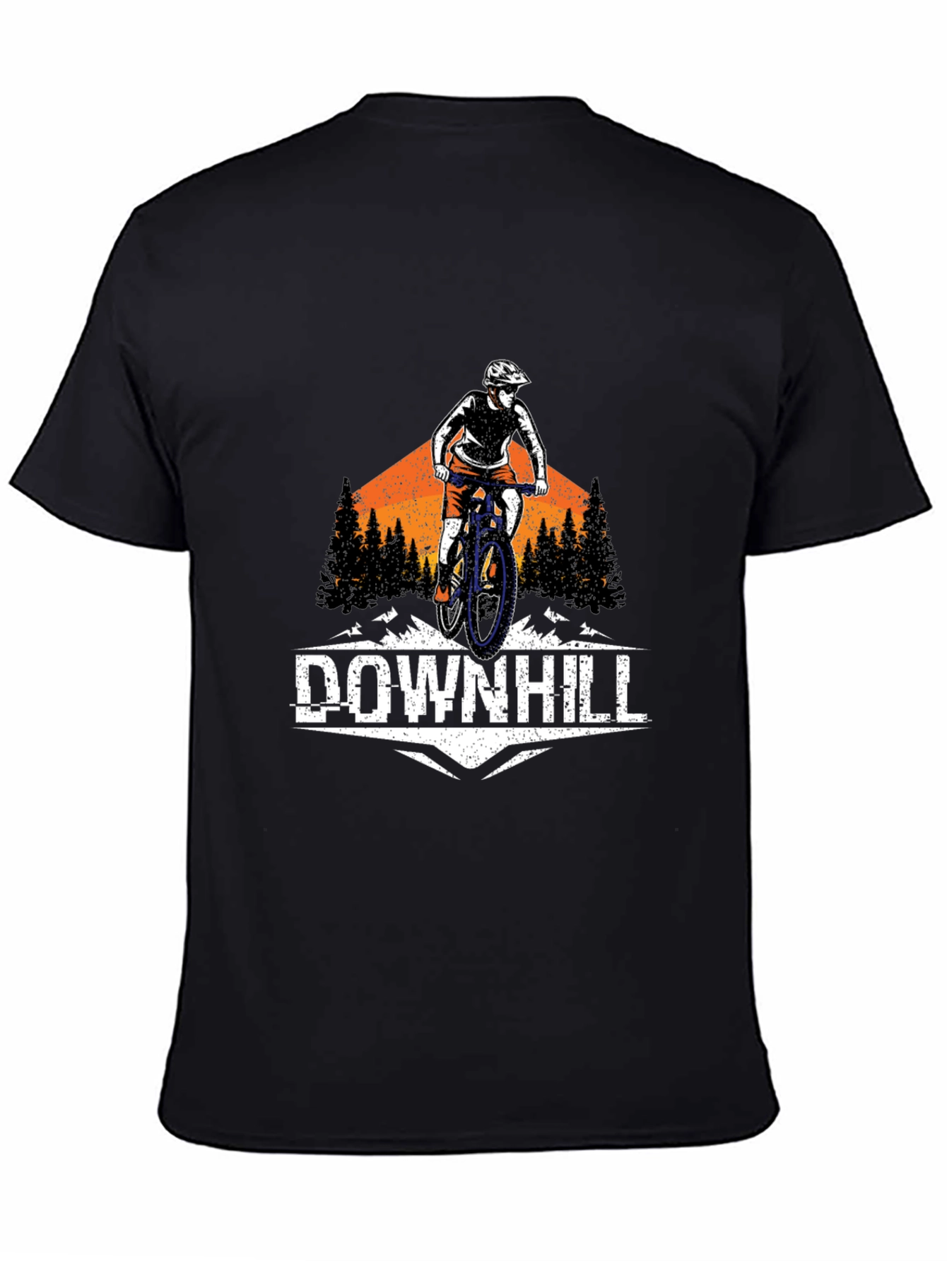Downhill Mountain Biker Graphic T-Shirt