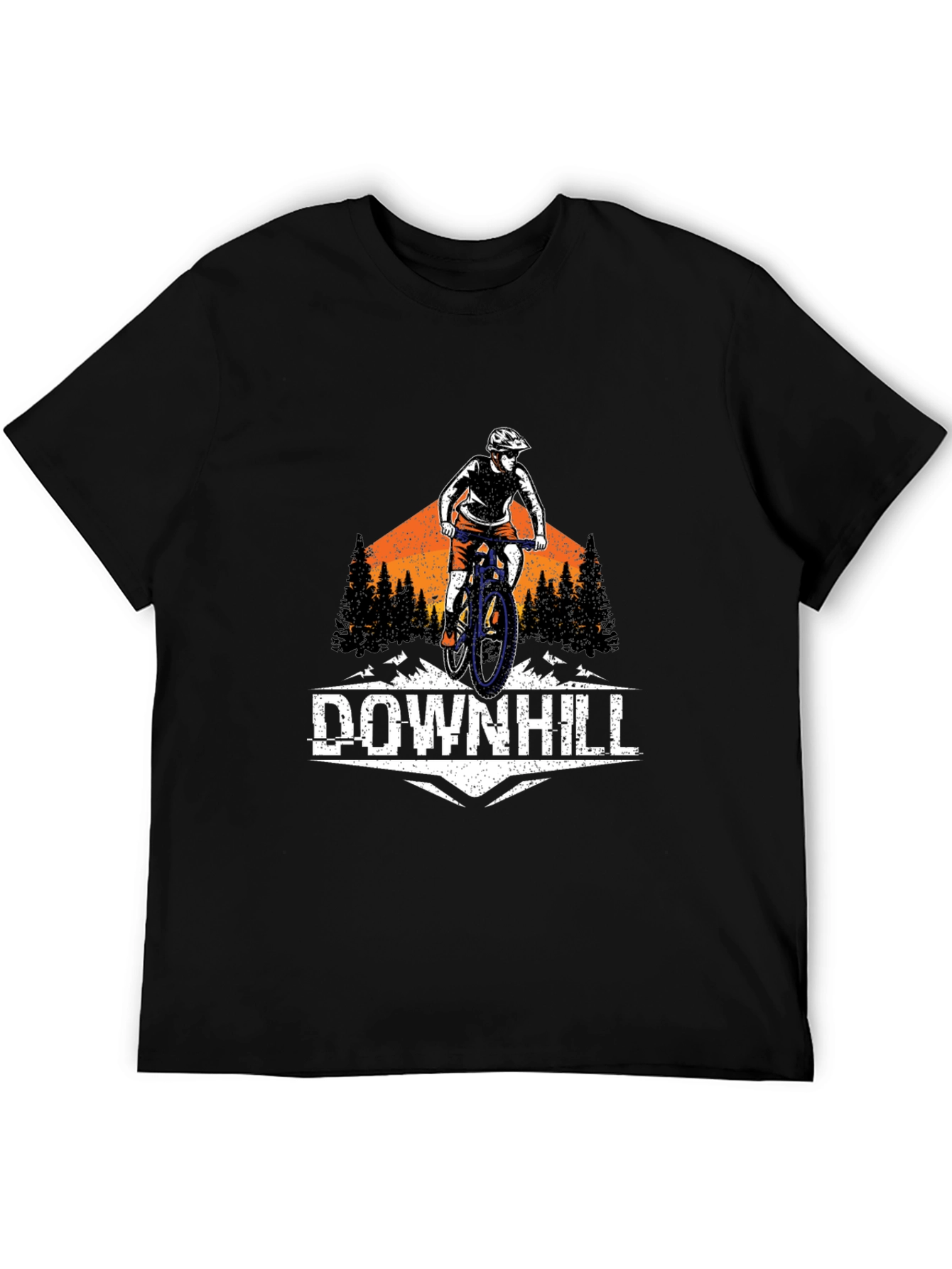 Downhill Mountain Biker Graphic T-Shirt