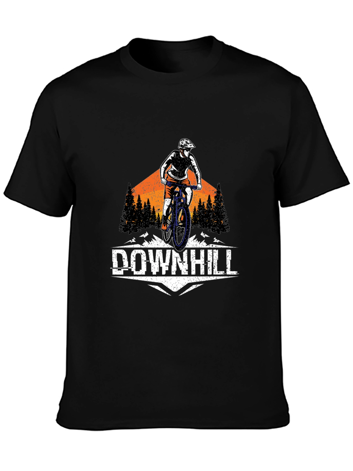 Downhill Mountain Biker Graphic T-Shirt