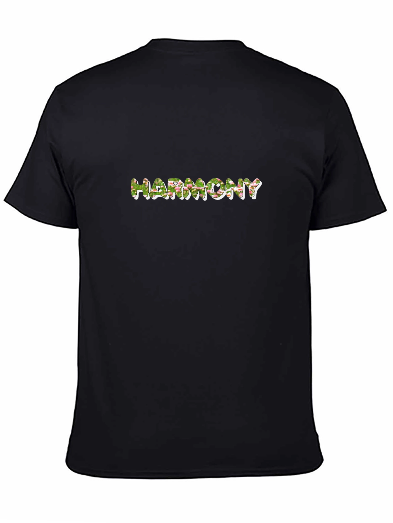 Floral Harmony Tee - Mens Black T-Shirt