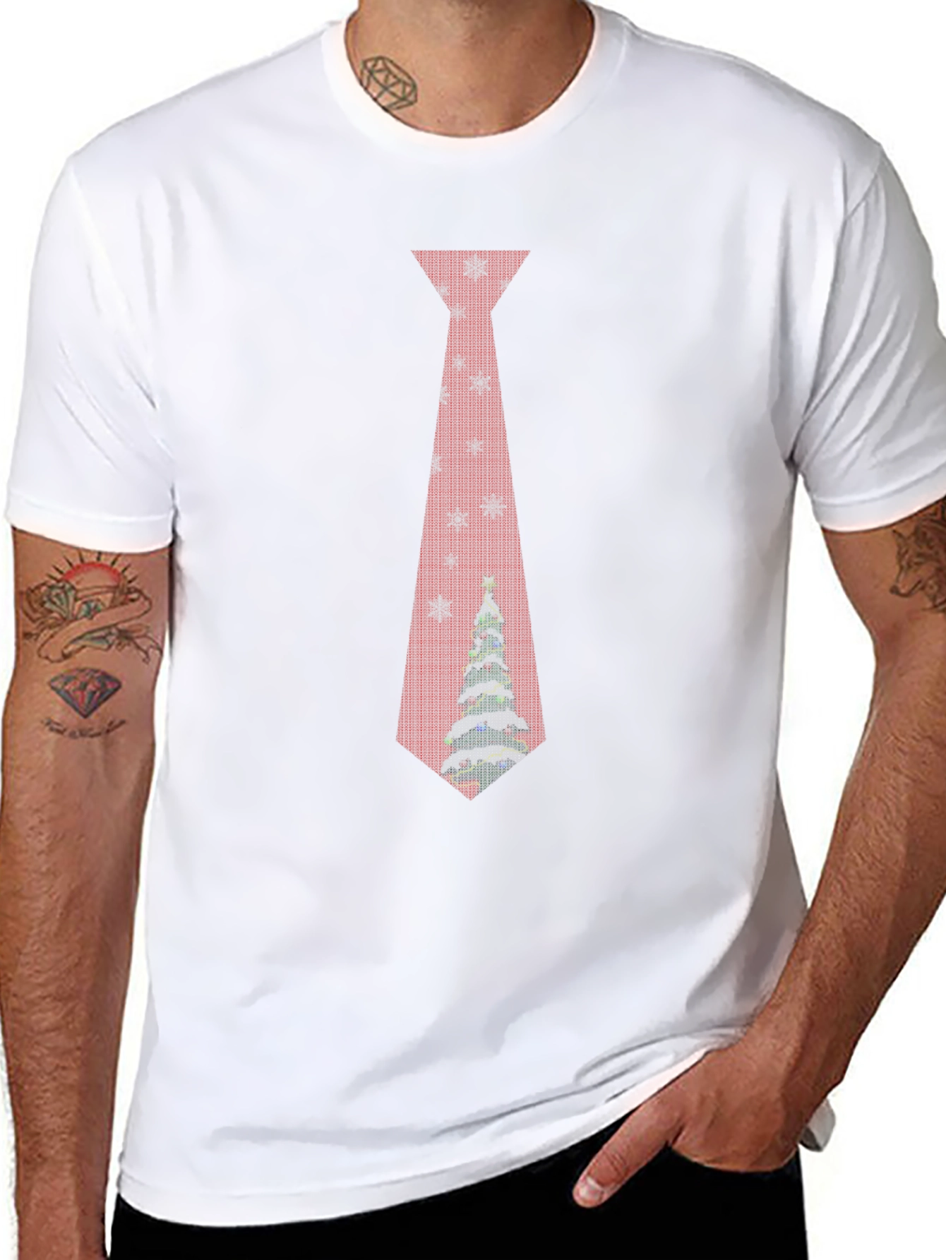Festive Christmas Tie T-Shirt