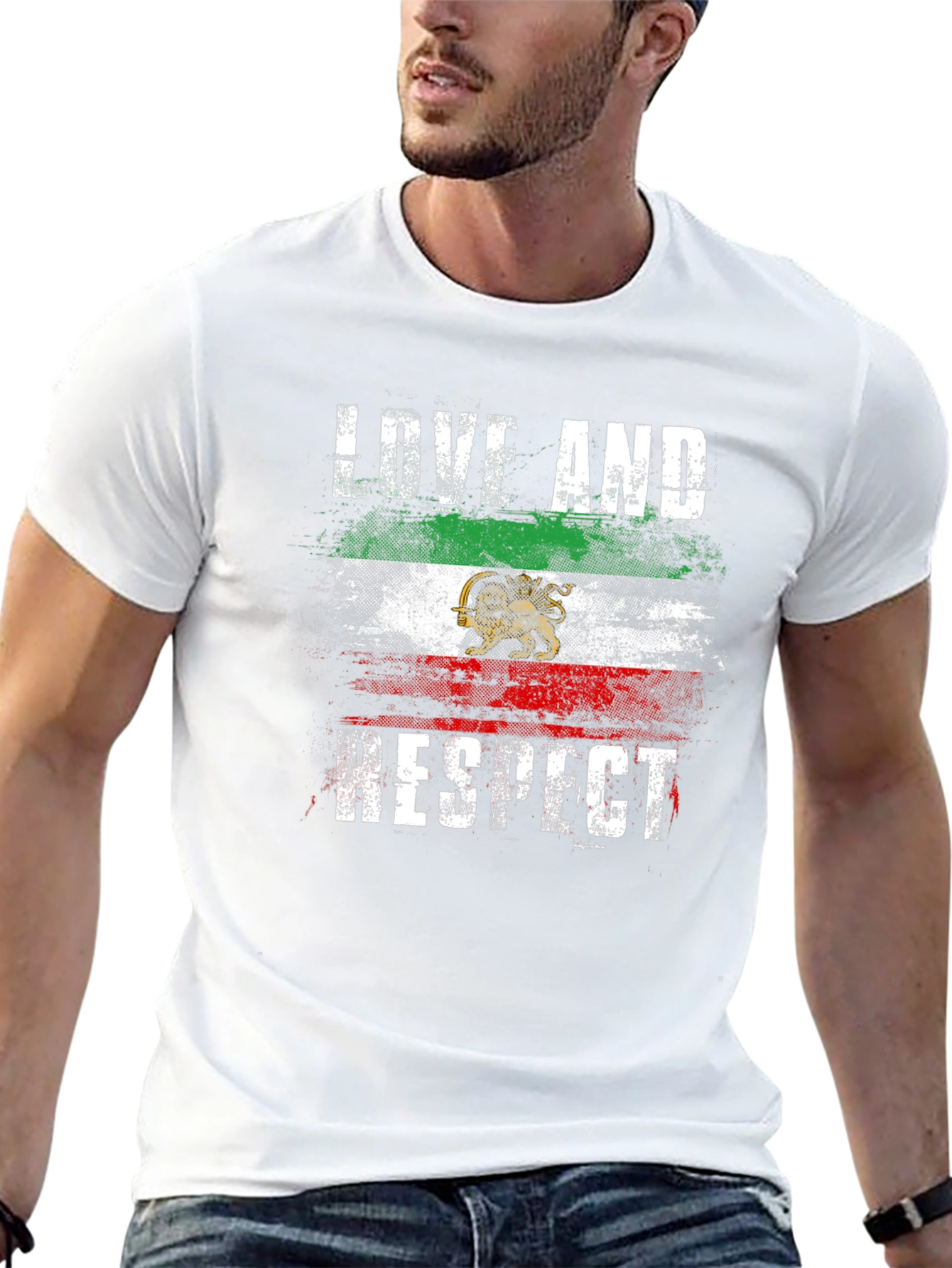 Love and Respect Iran Flag T-Shirt