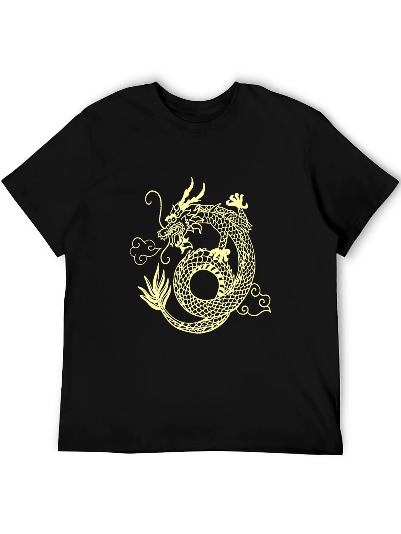 Dragon Graphic Tee - Black Cotton Blend