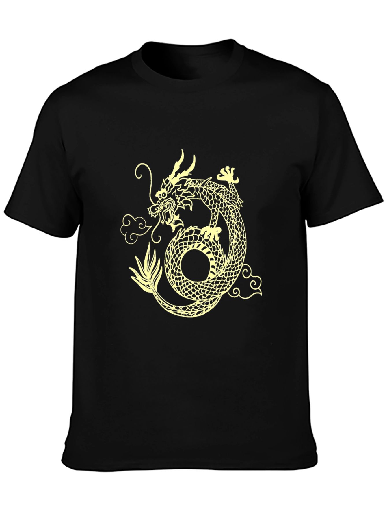 Dragon Graphic Tee - Black Cotton Blend