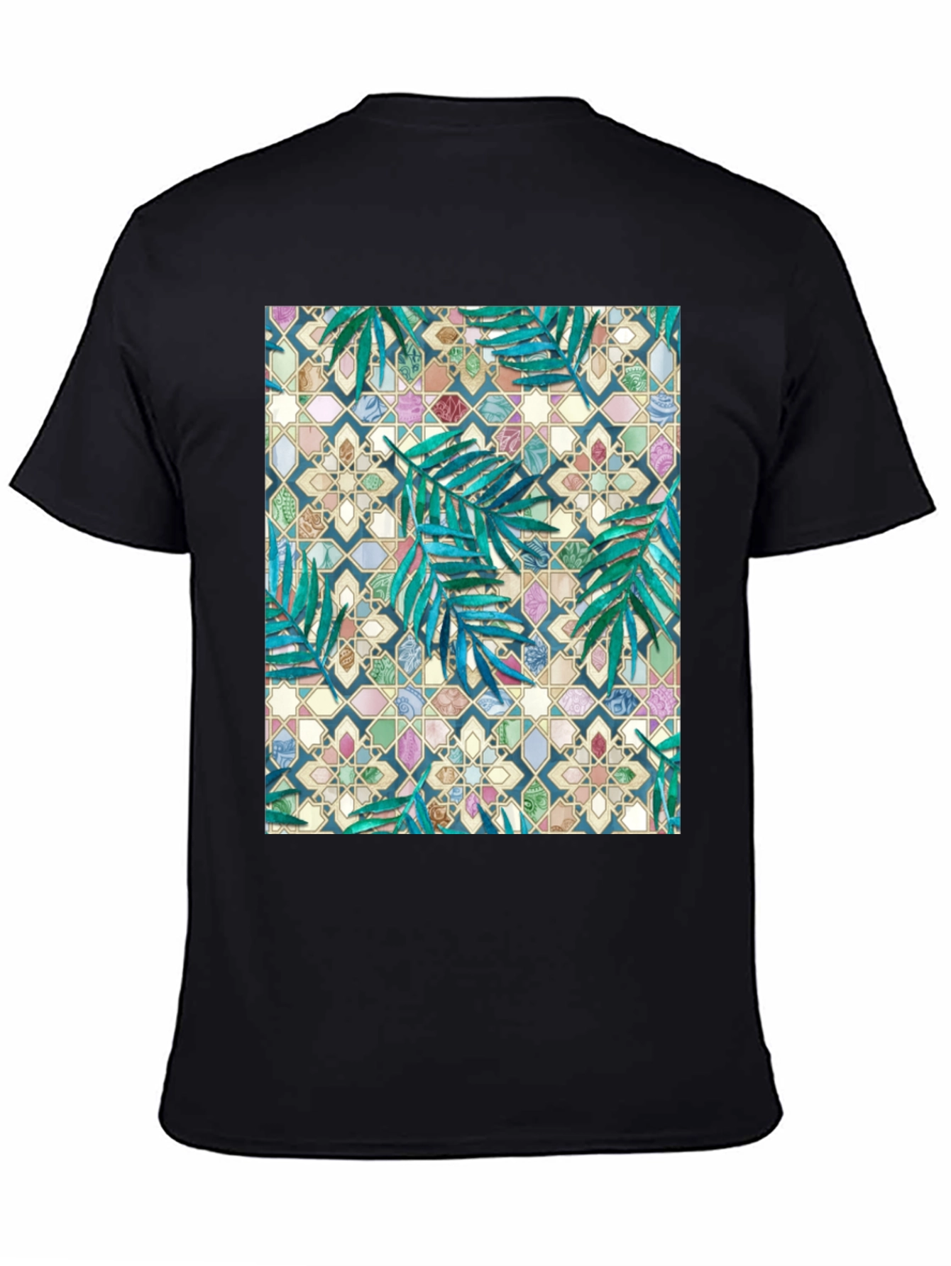 Tropical Mosaic Print T-Shirt