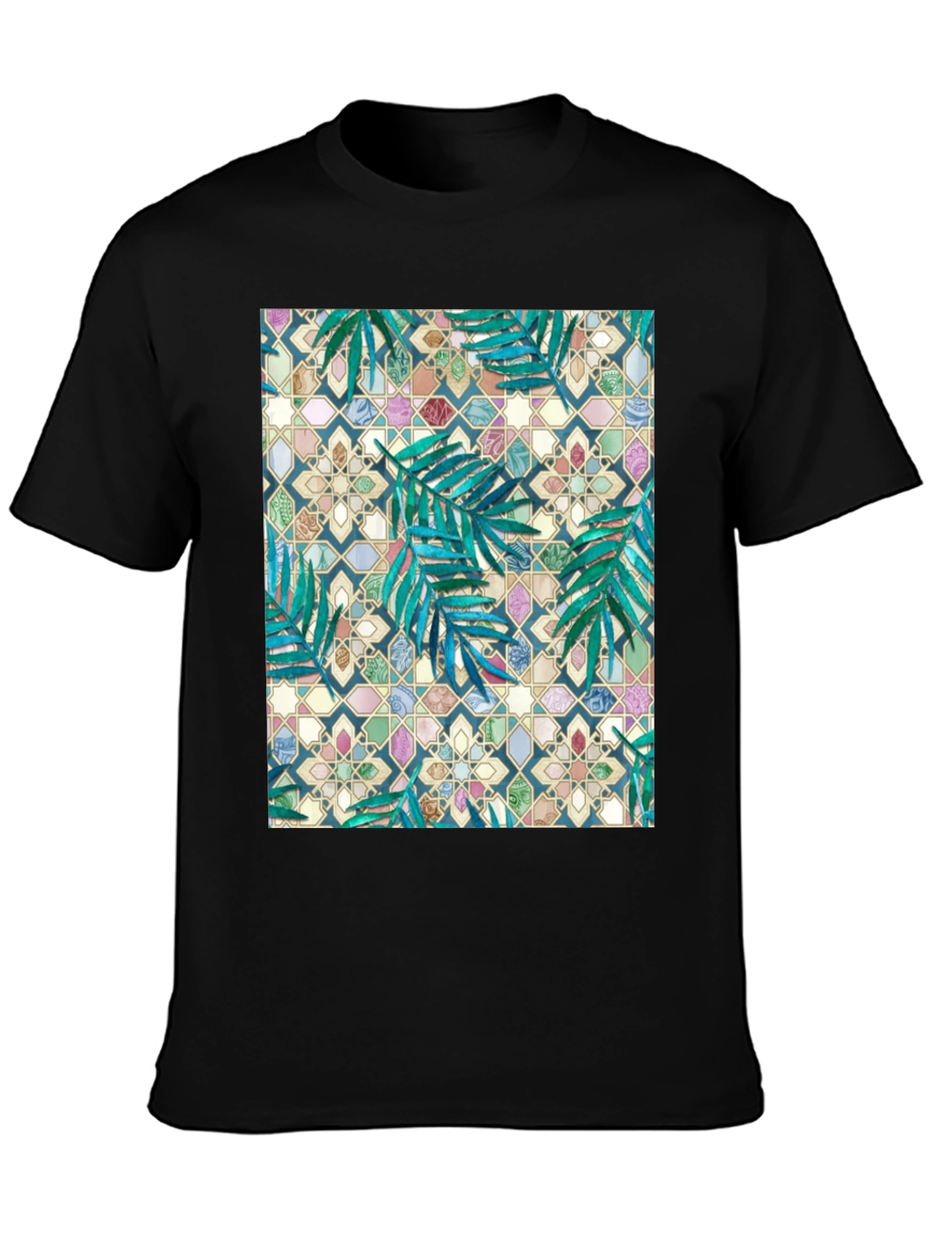 Tropical Mosaic Print T-Shirt