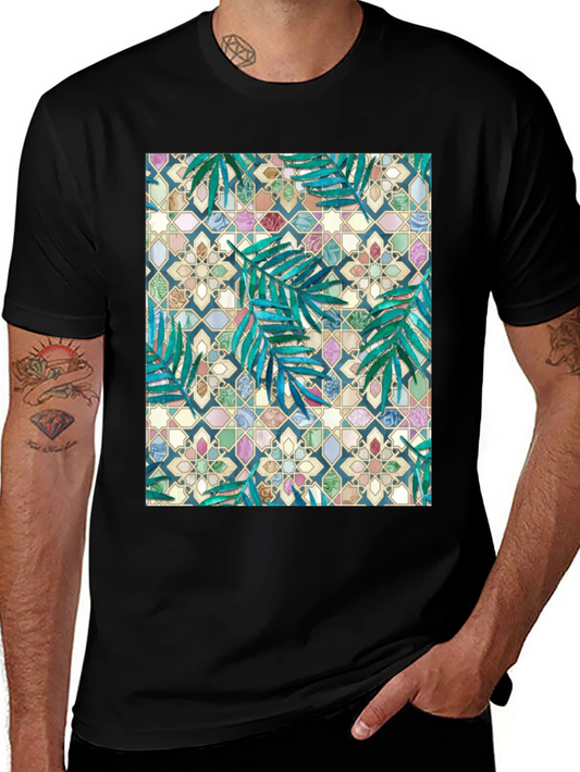 Tropical Mosaic Print T-Shirt
