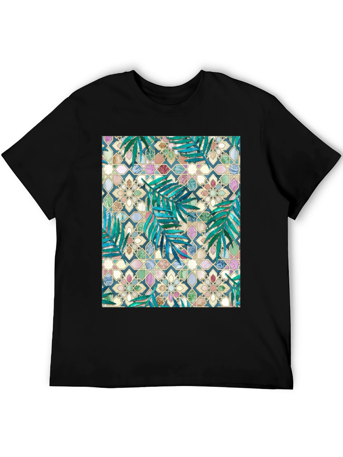 Tropical Mosaic Print T-Shirt