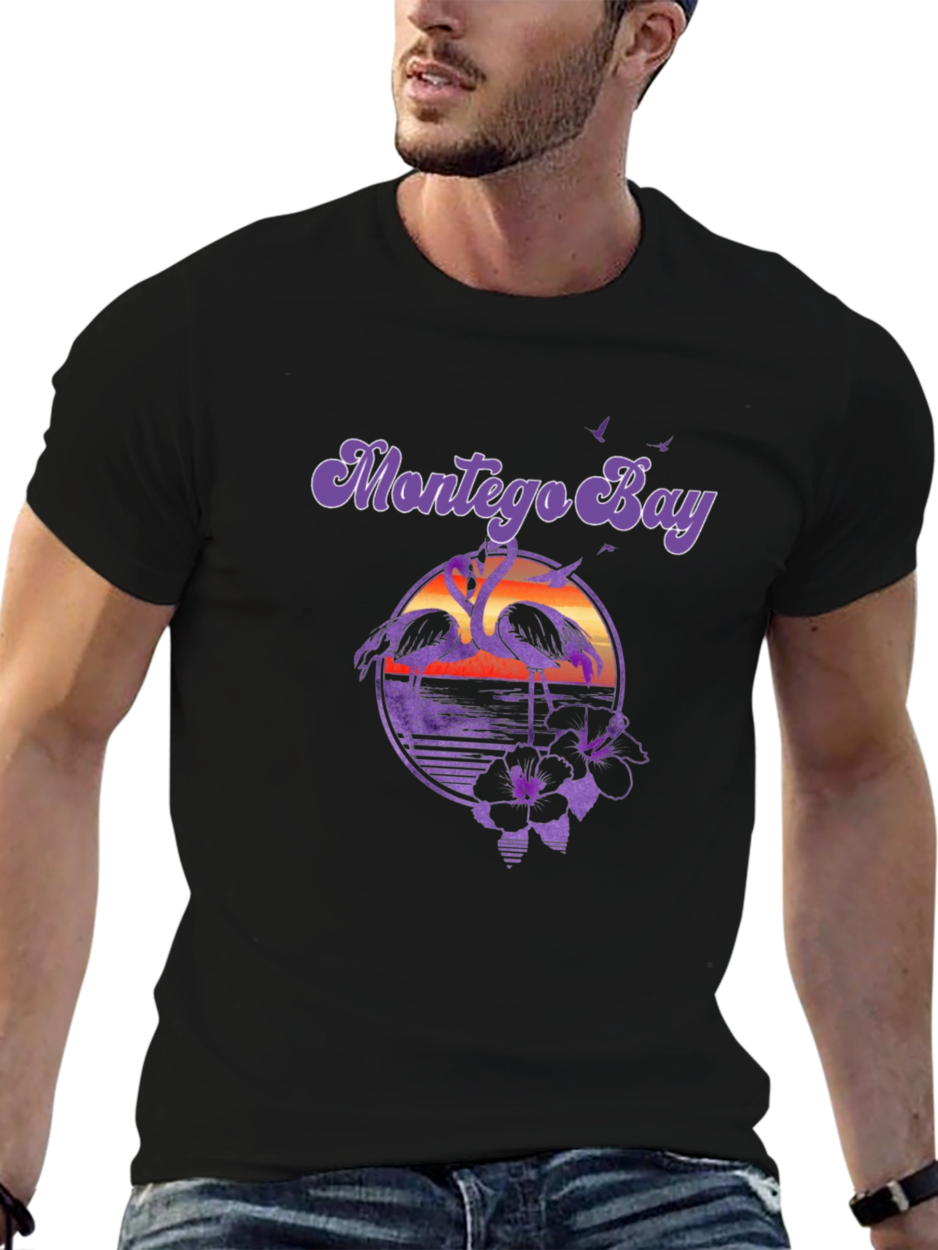 Montego Bay Flamingo Graphic T-Shirt