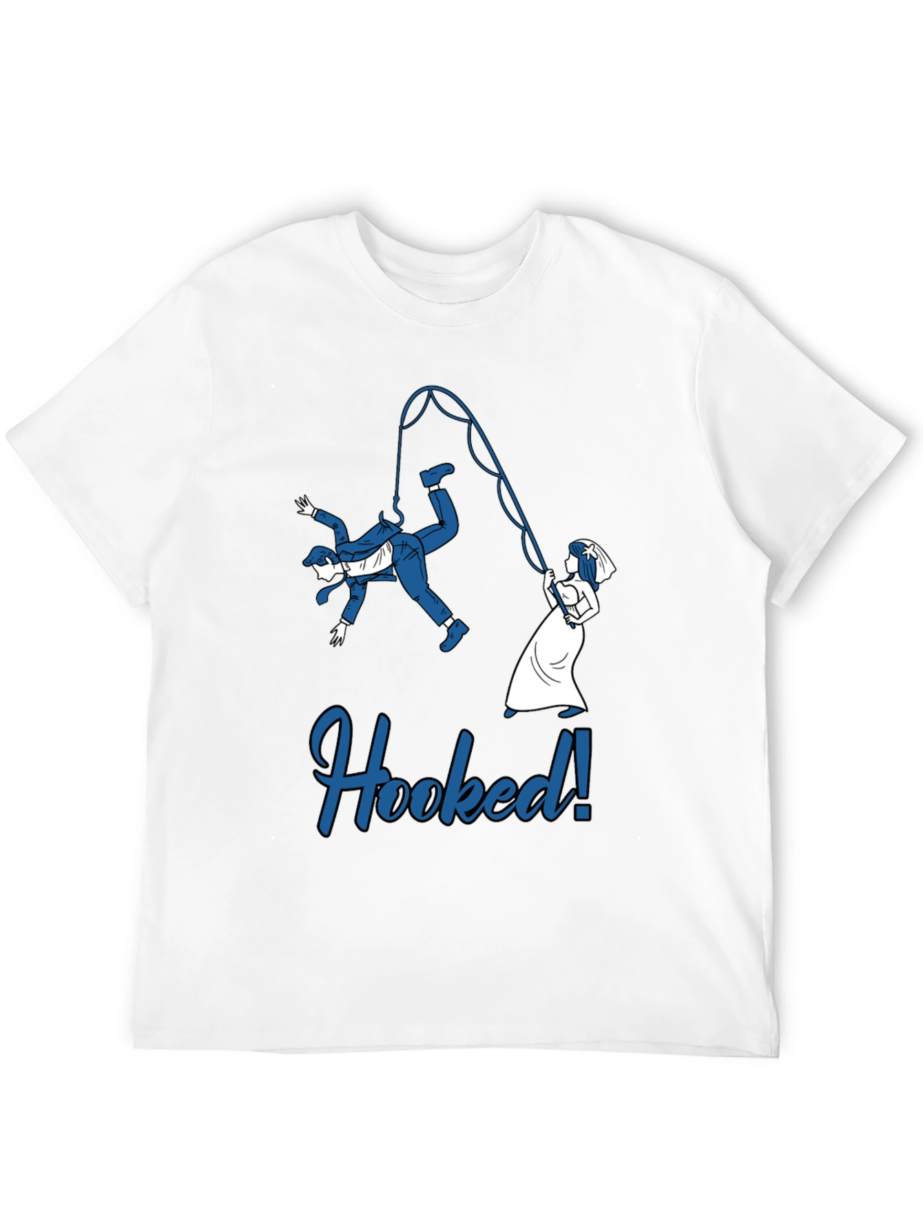 Funny Hooked Groom Graphic T-Shirt