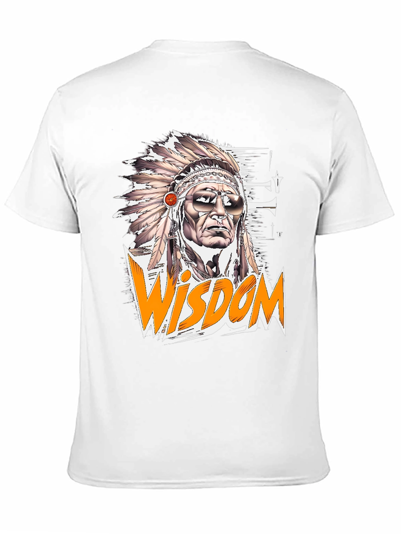 Wisdom Graphic Tee - Native American Headdress Design